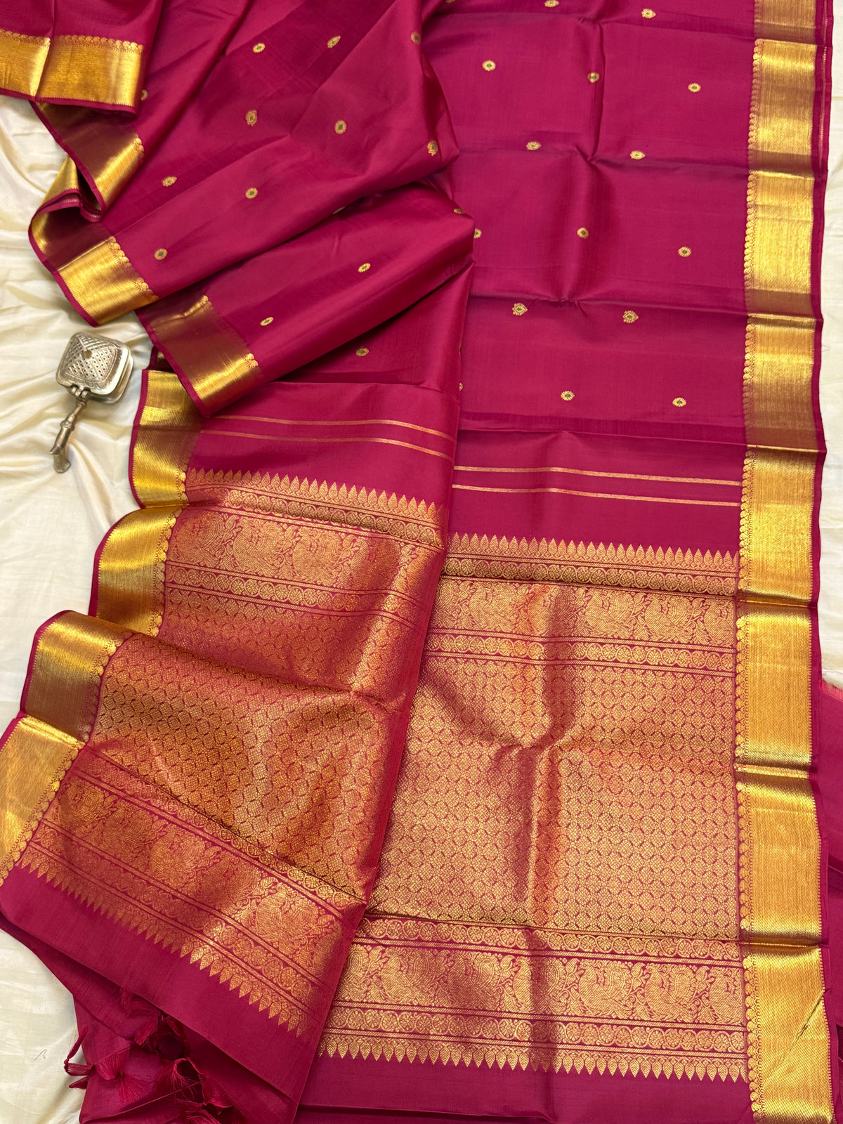 Merron with Meenakari Zari butta/Aarani silk saree 7699