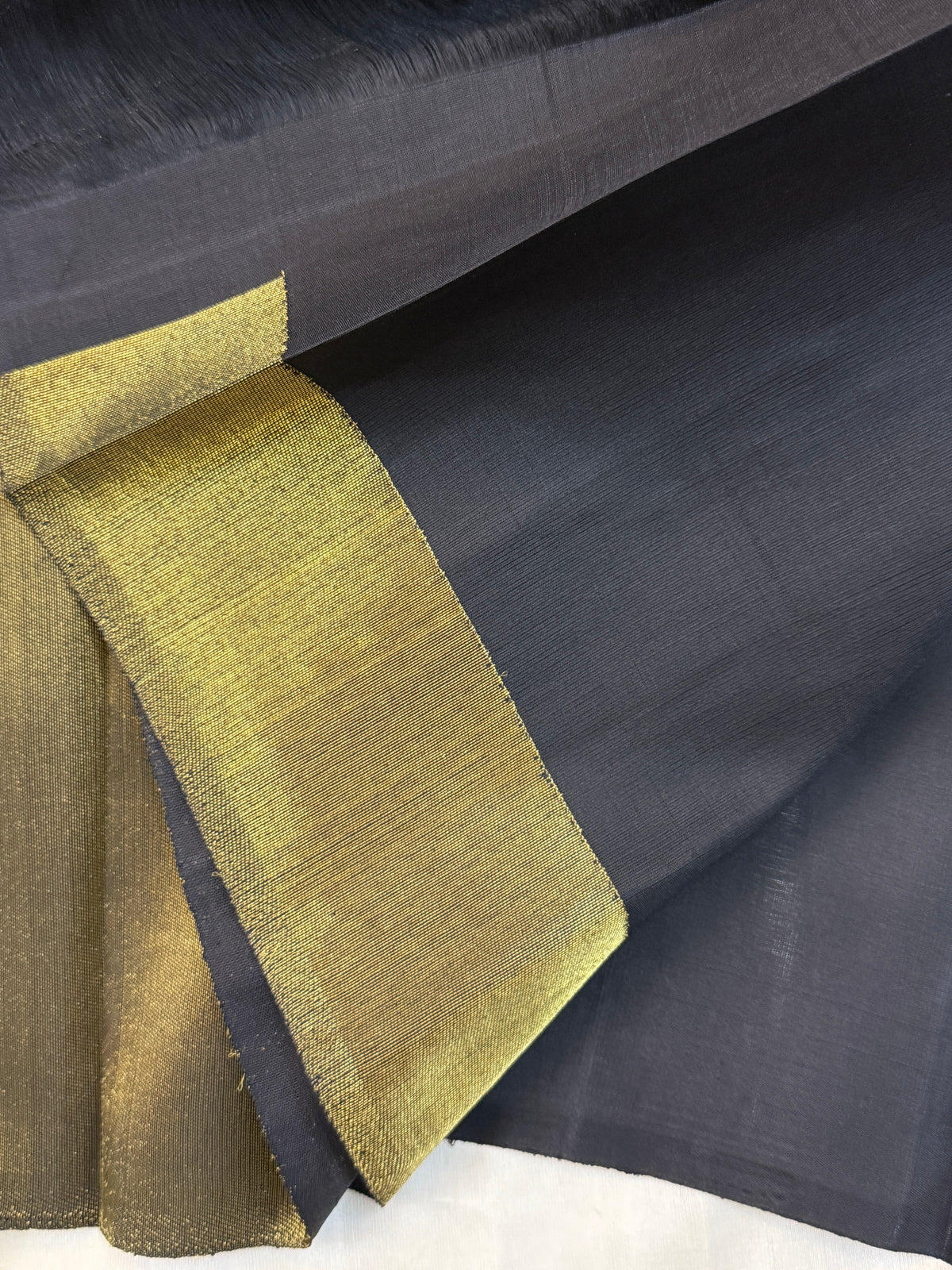 Black Korvai gold pure zari / kanjipuram silk saree clsa 2444