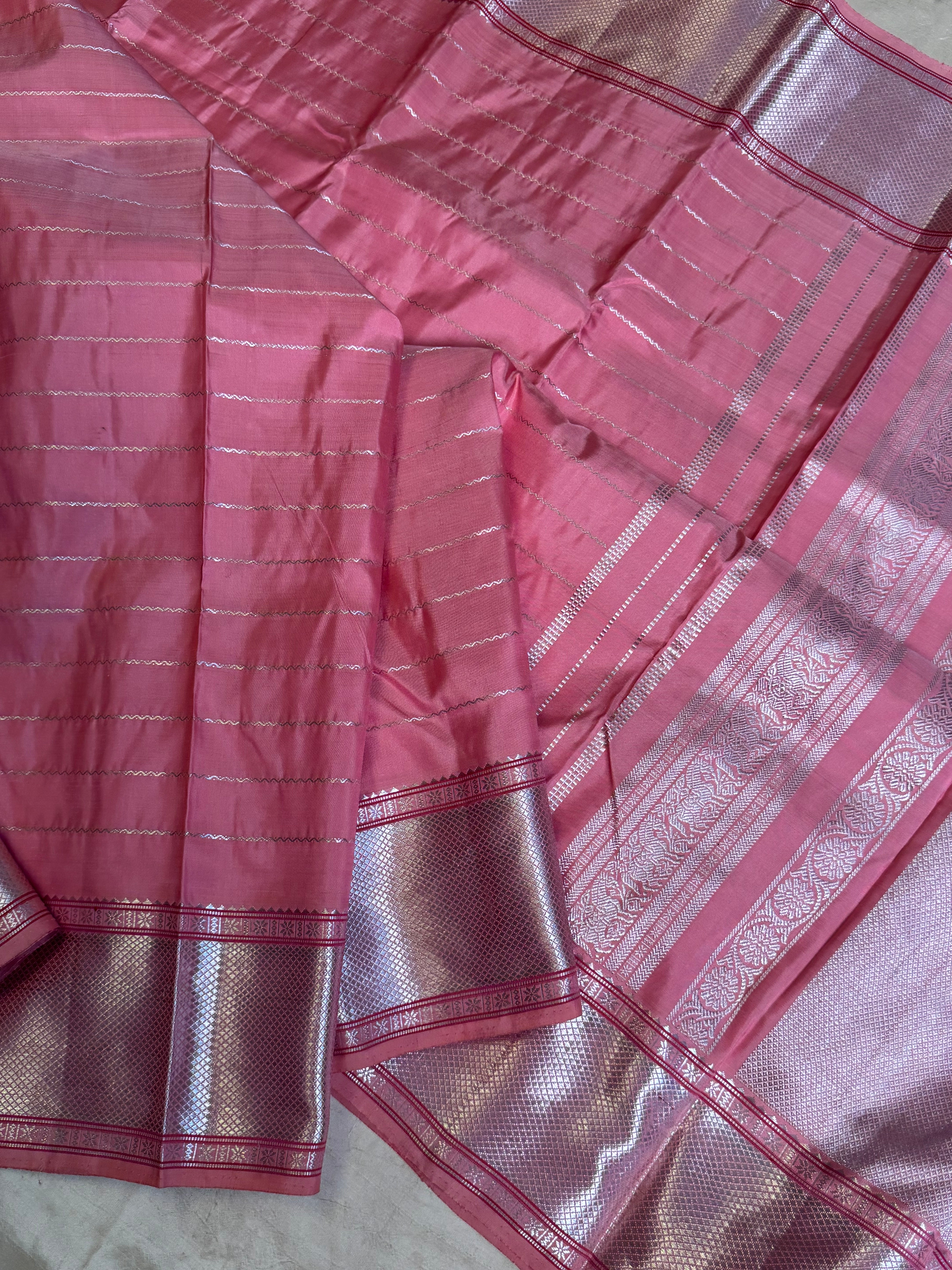 Pastel pink veldhari   / Kanjipuram silk
