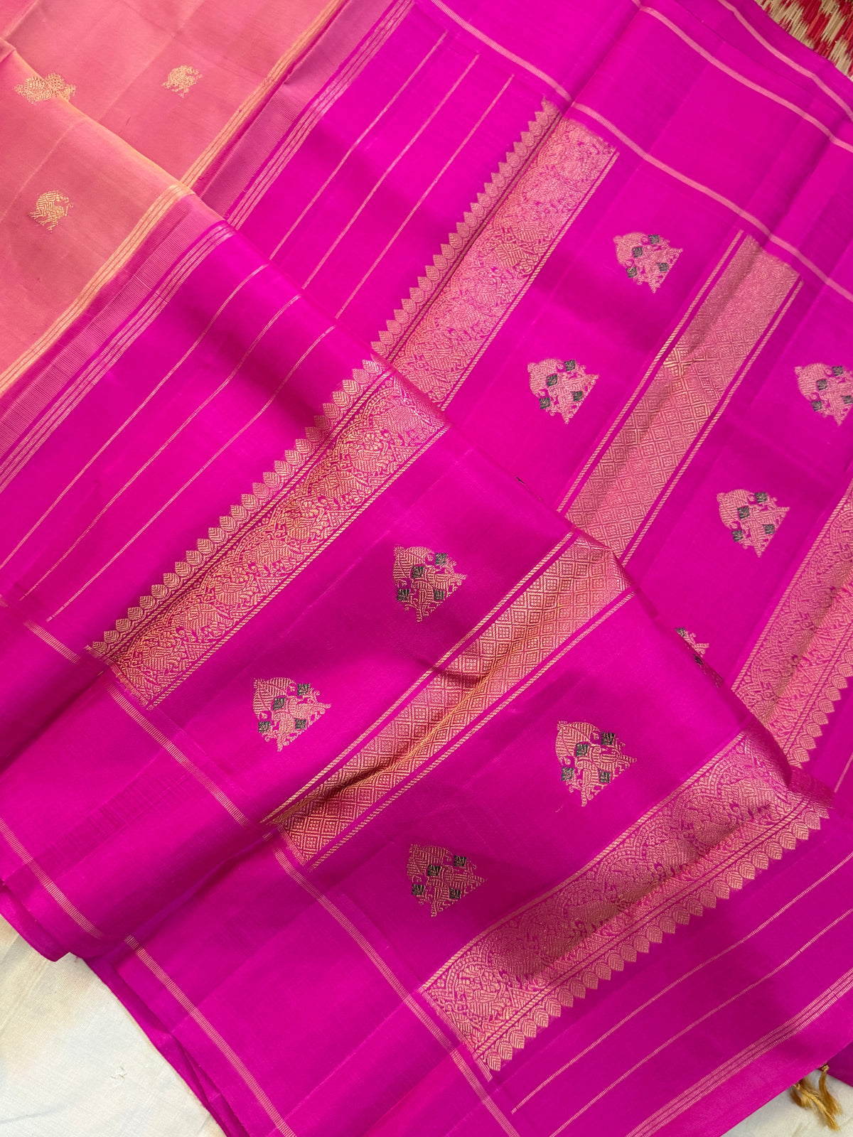 Simha pink pure Zari Kanjipuram