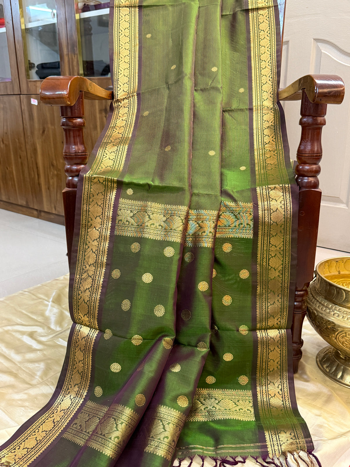 Premium silk cotton with vairaoosi Zari butta /clsa 12379