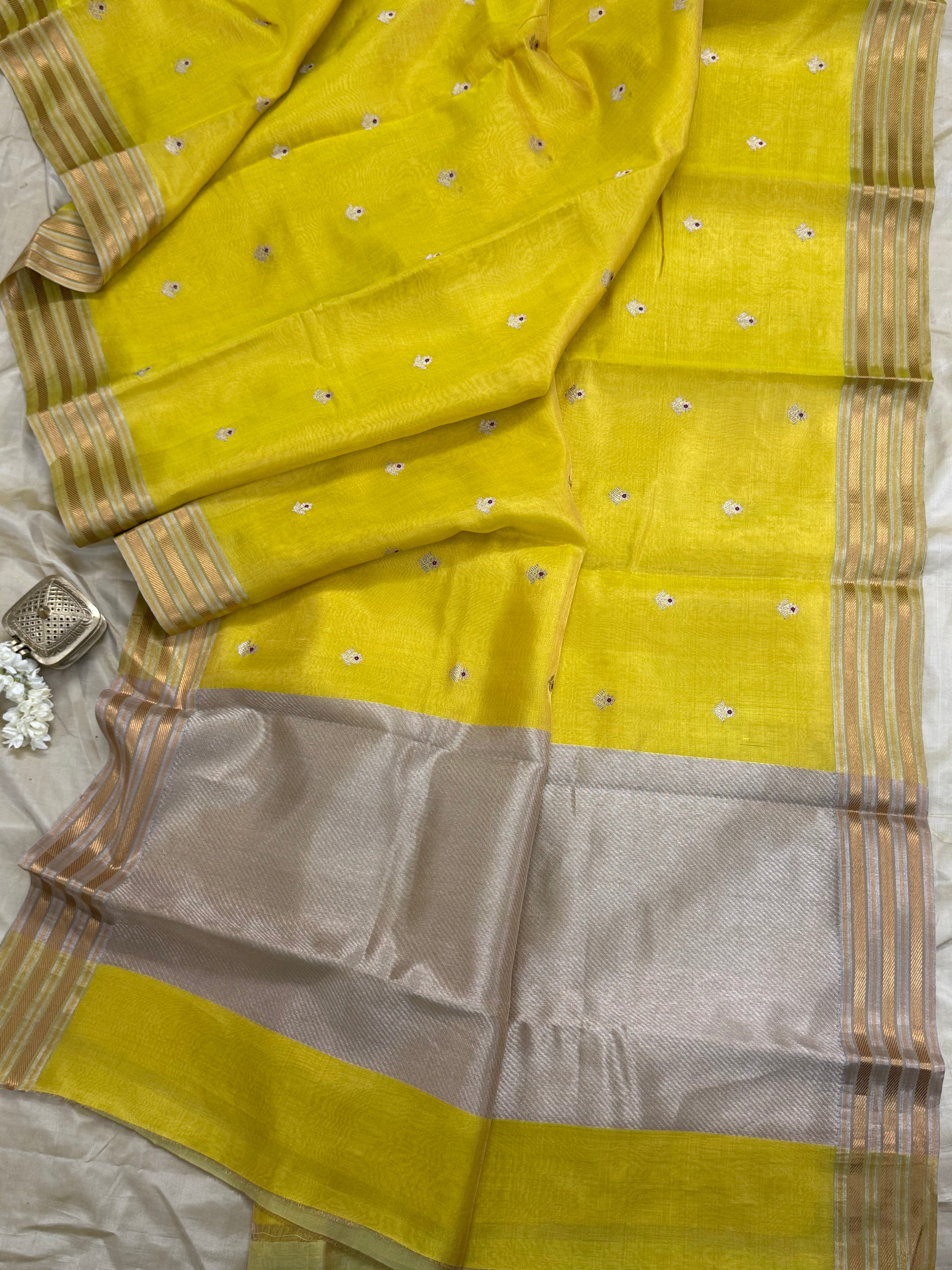 Lemon yellow / Chanderi Silk