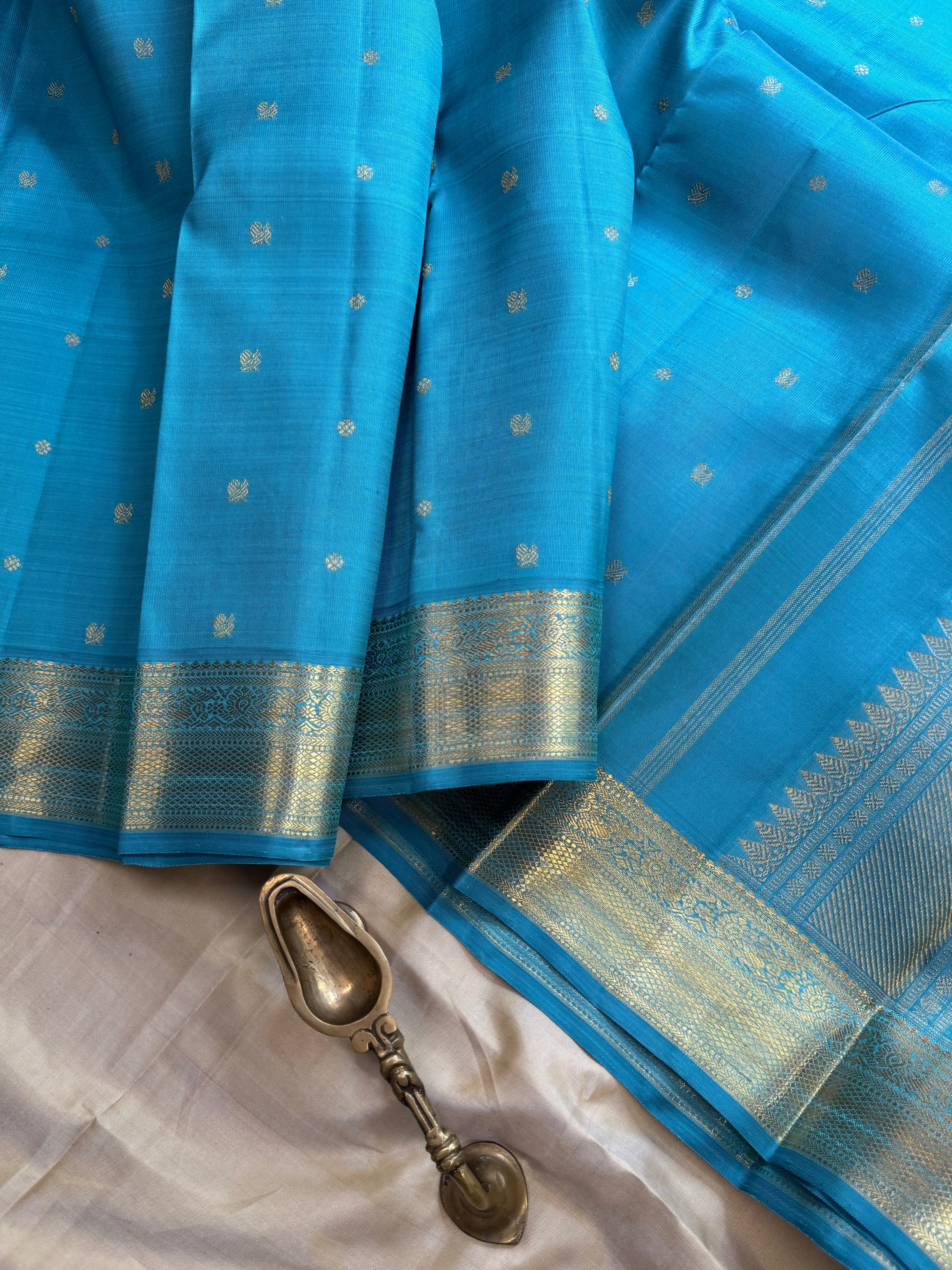 Swapnam : powder blue kili pet   / kanjipuram silk
