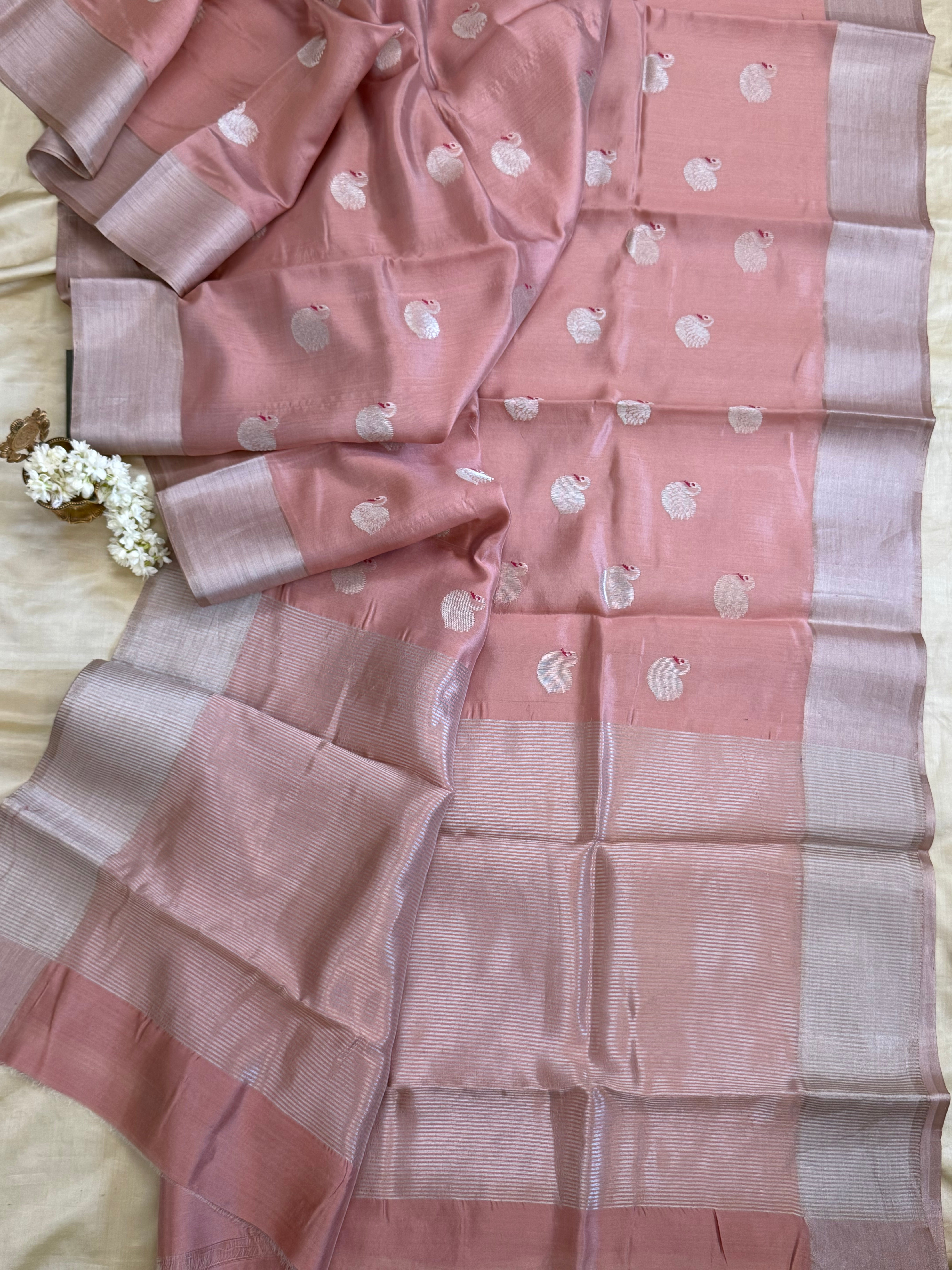 Onion pink swan butta / Chanderi silk / CLSA10874