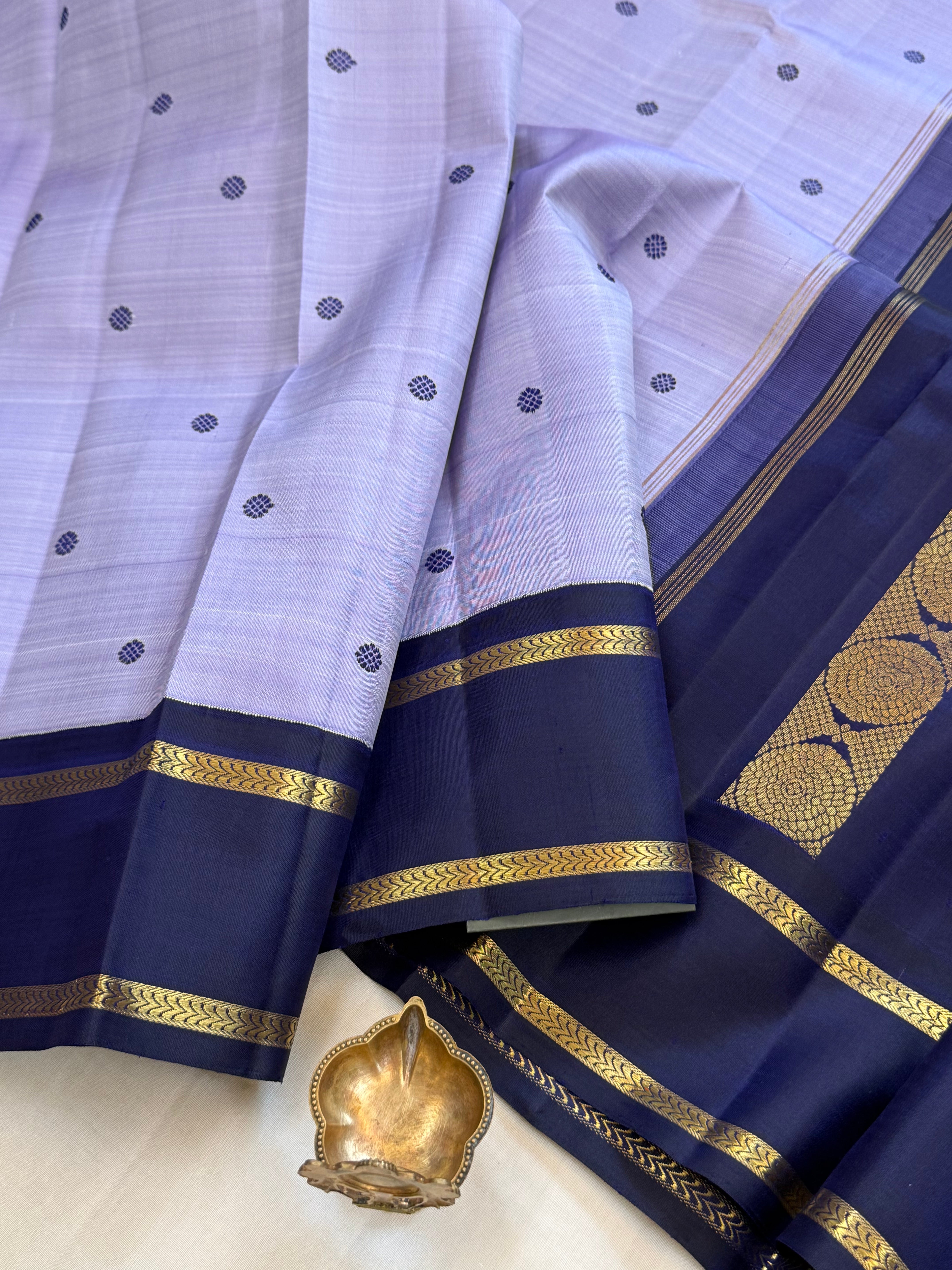 Vintage recreation silk saree with retta pet border/ kanjipuram silk CLSA11050