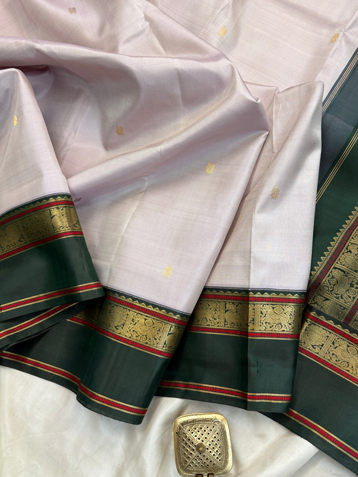 Special edition-unique pallu and Korvai pure silk saree clsa 12578