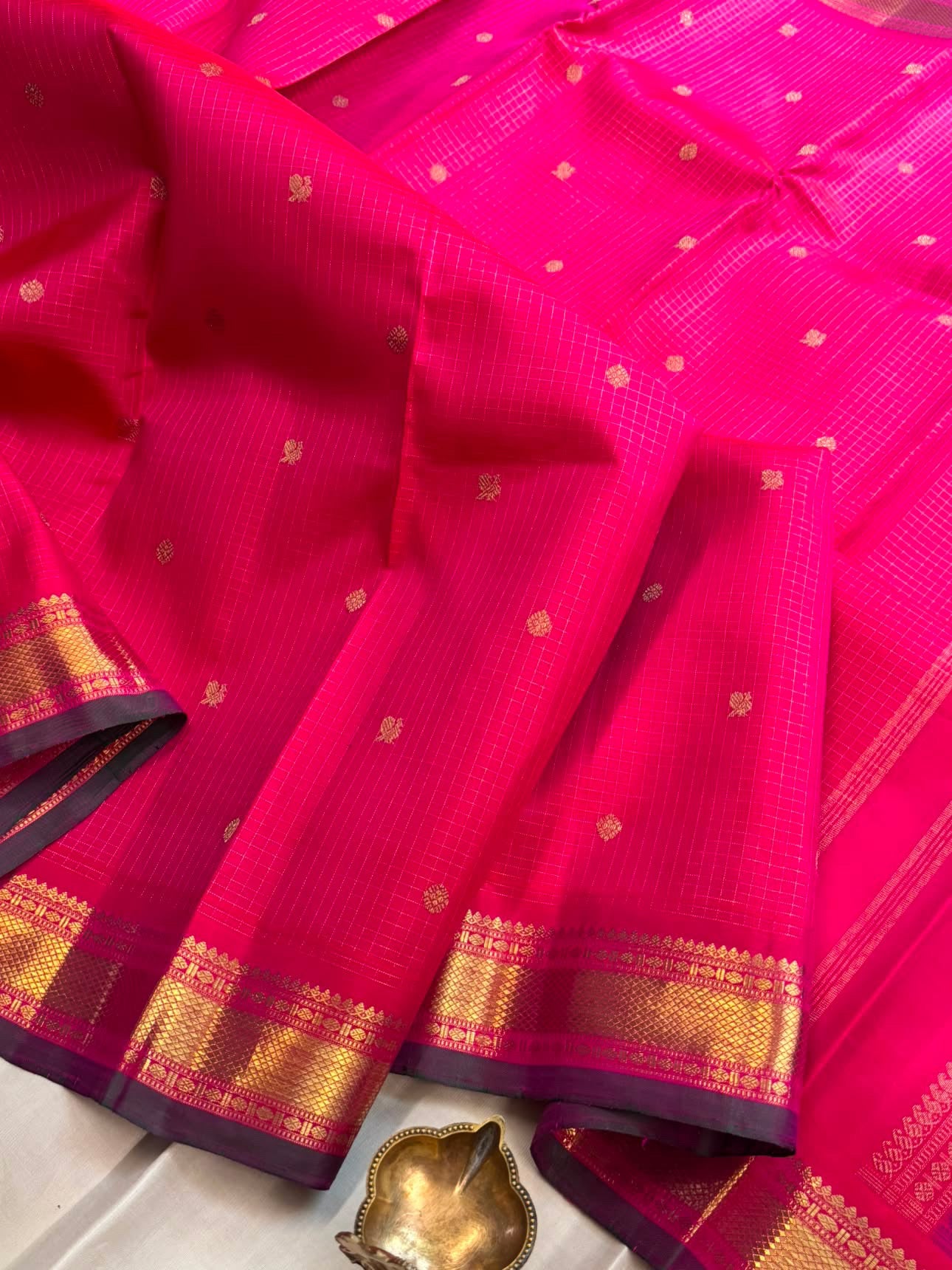 Pink pure Zari Kattam / kanjipuram silk saree CLSA 5798