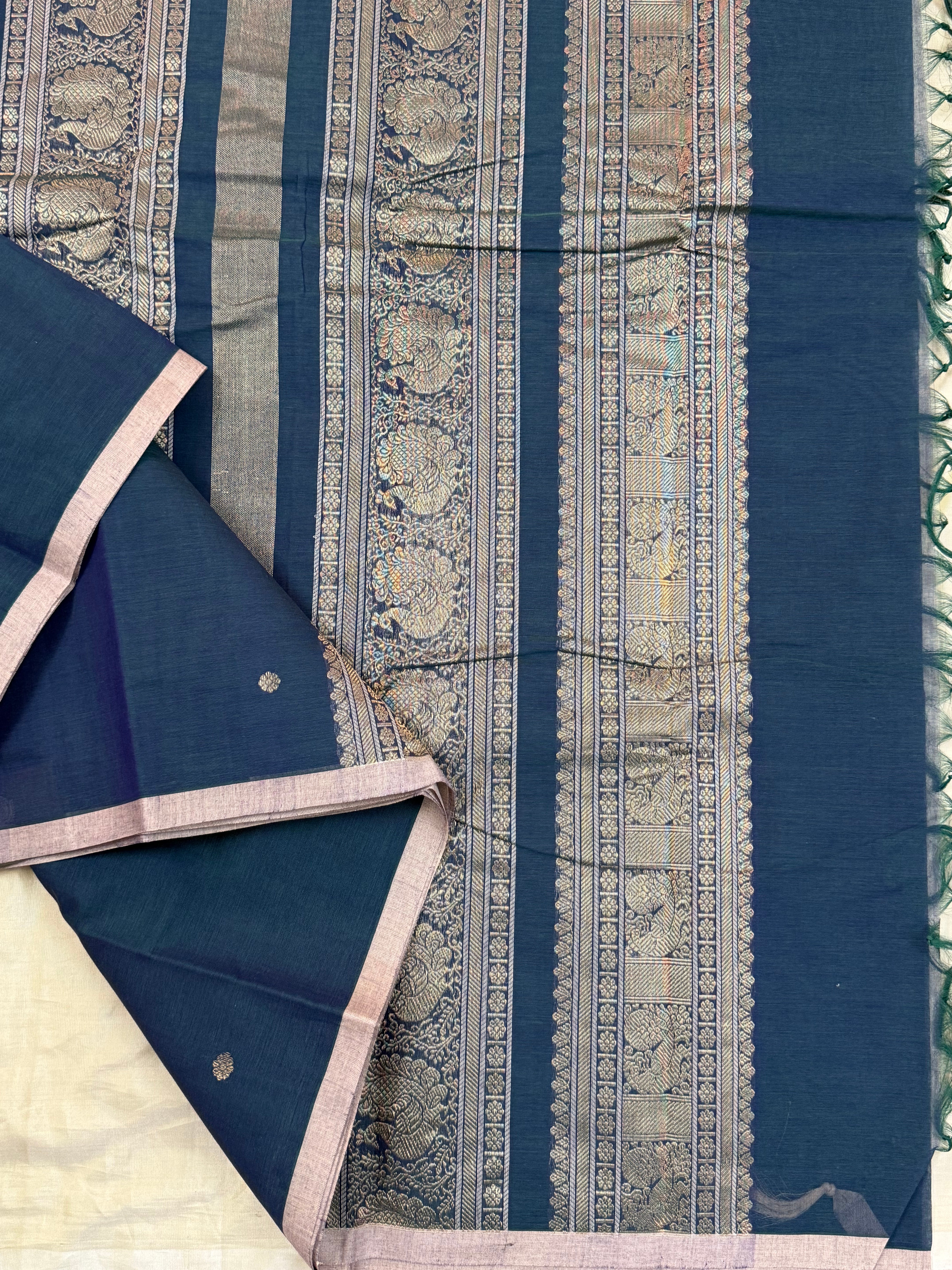 Mayilkazhuthu small border / Kanchi Cotton CL7934