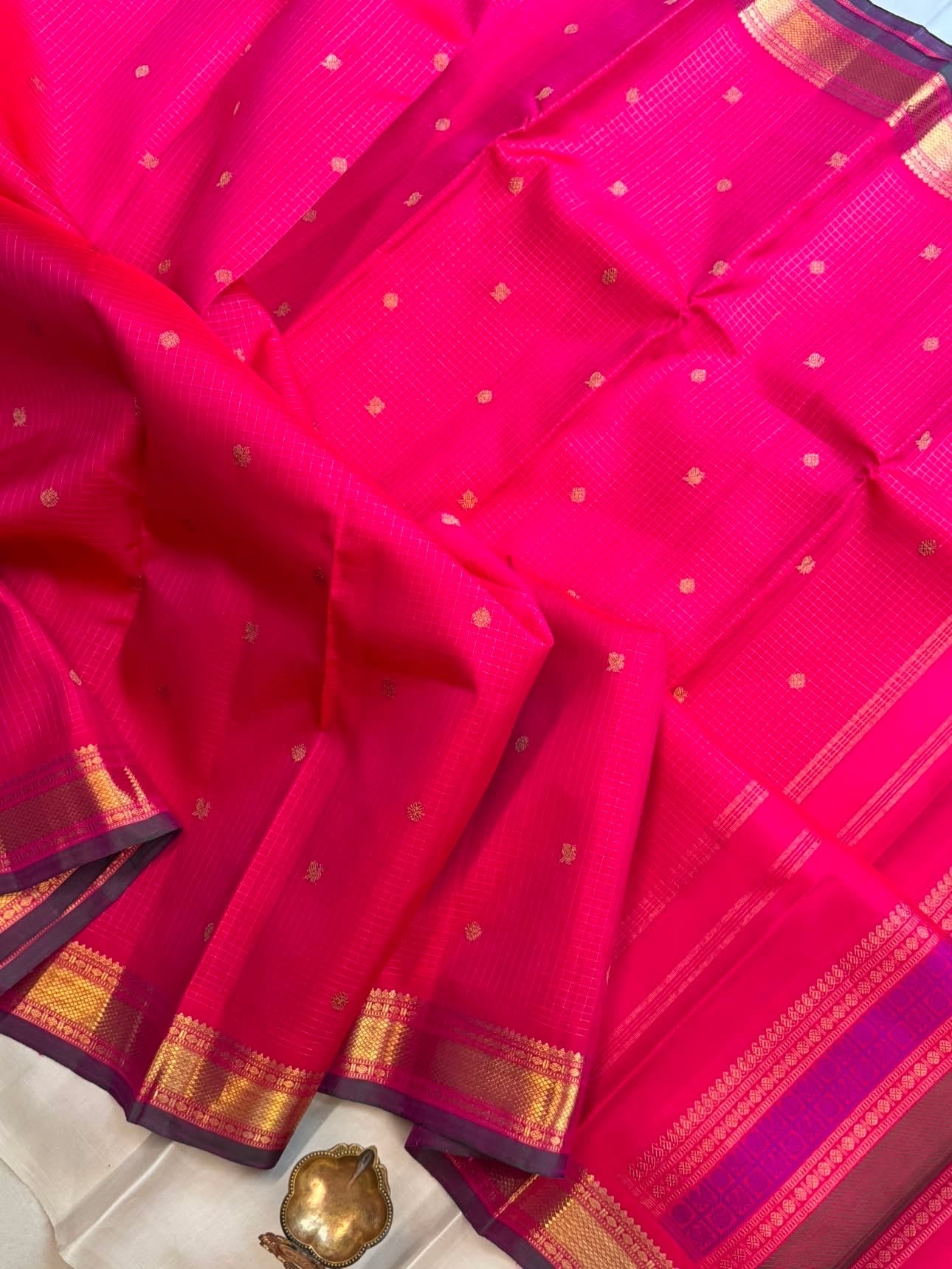 Pink pure Zari Kattam / kanjipuram silk saree CLSA 5798