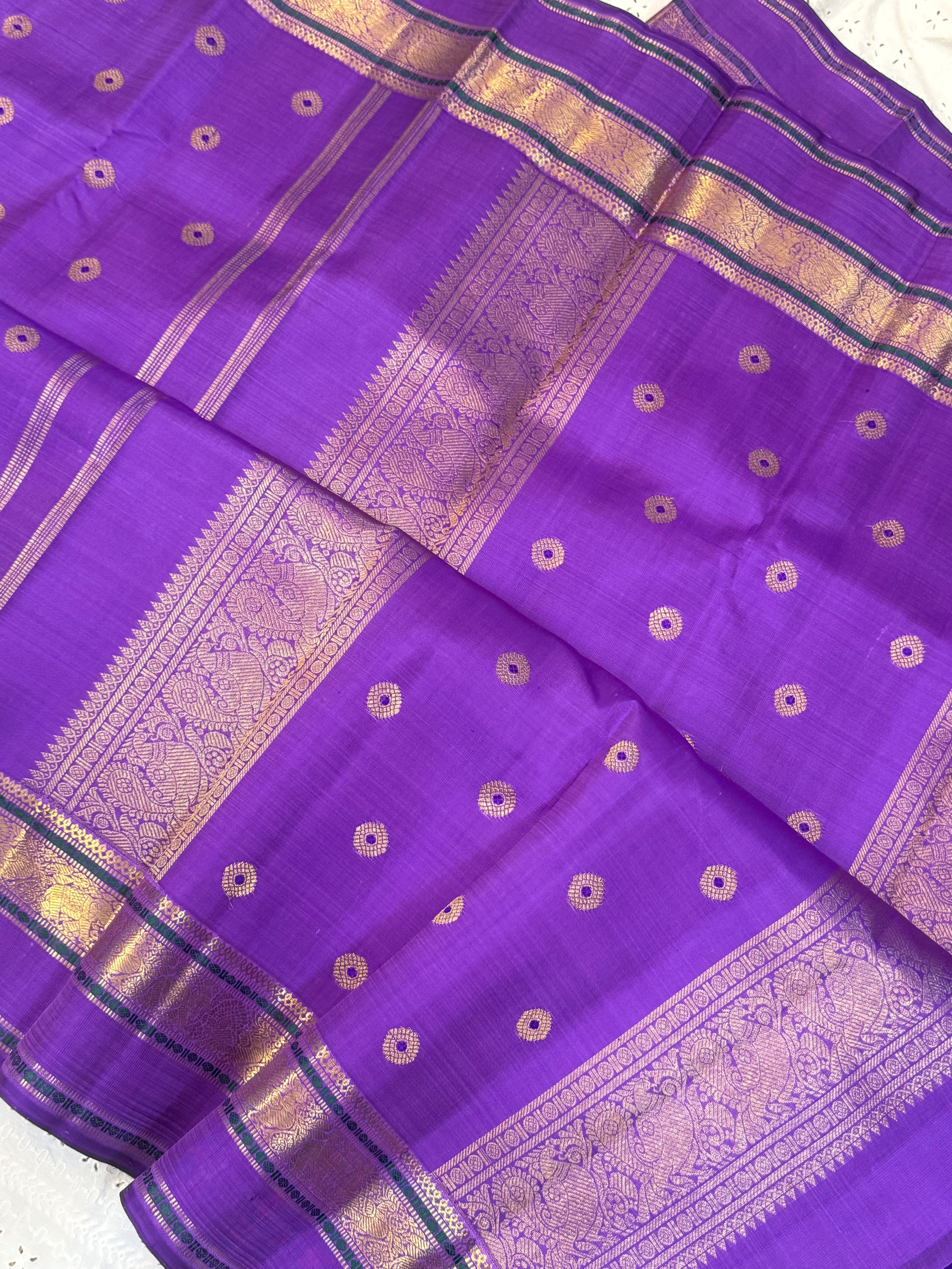 Lavender body Meenakari Butta / kanjipuram silk saree CLSA10004