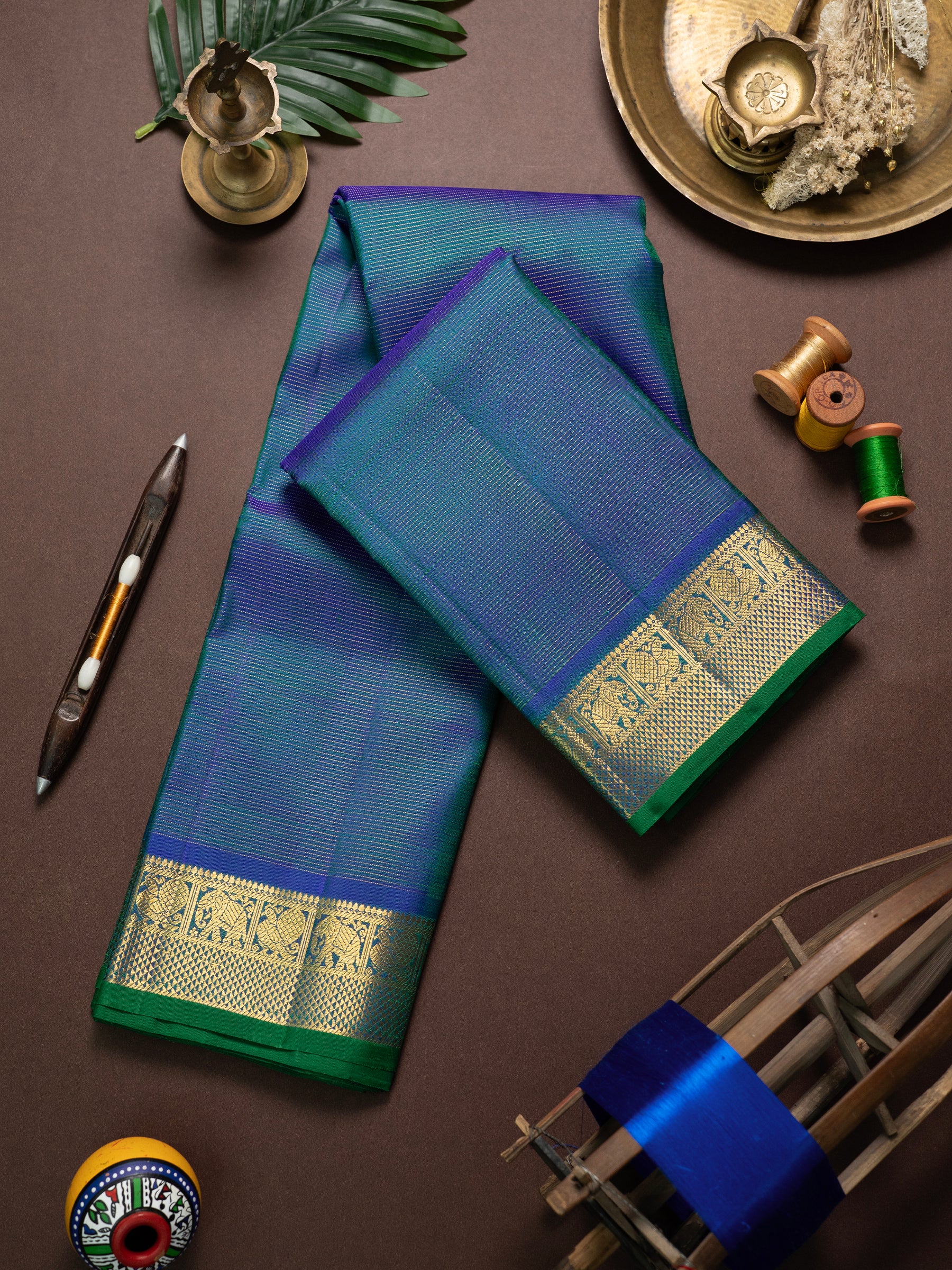 Mayilkazhuthu vairaoosi Kanjipuram Silk Saree CLSA10988