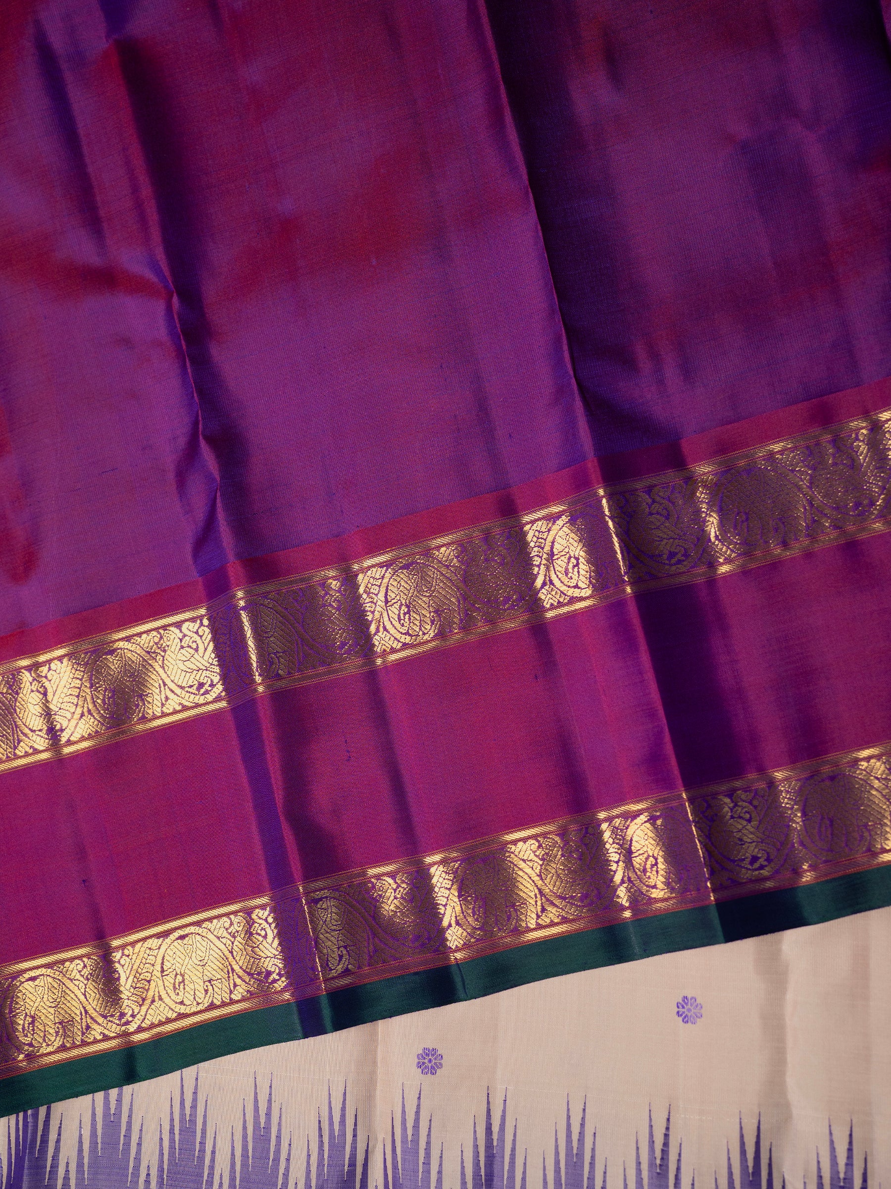 Vintage revival thazhamboo rekku Kanjipuram Silk Saree CLSA11053
