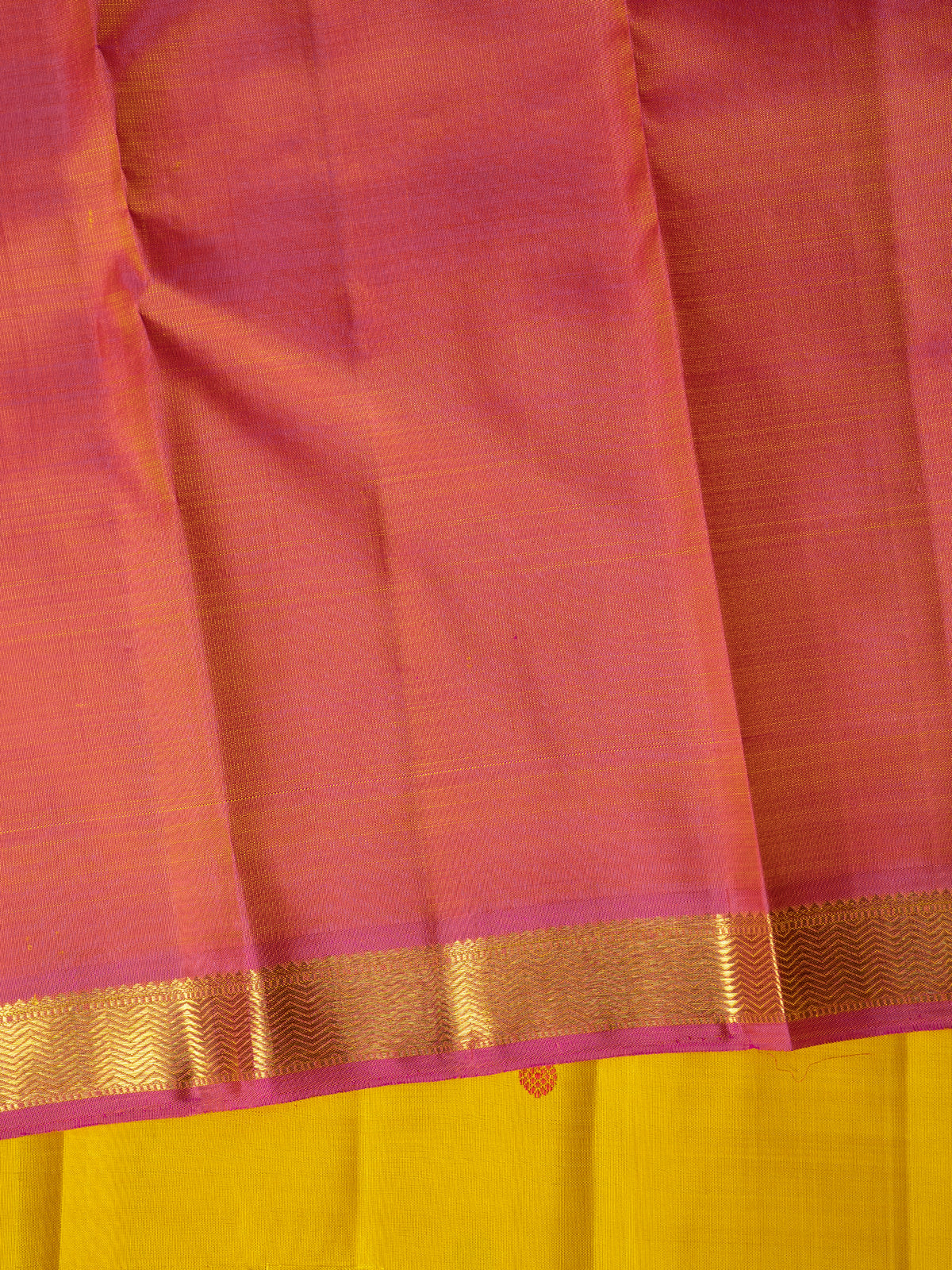 Yellow thread colored butta small border/ Kanjipuram Silk Saree CLSA11914