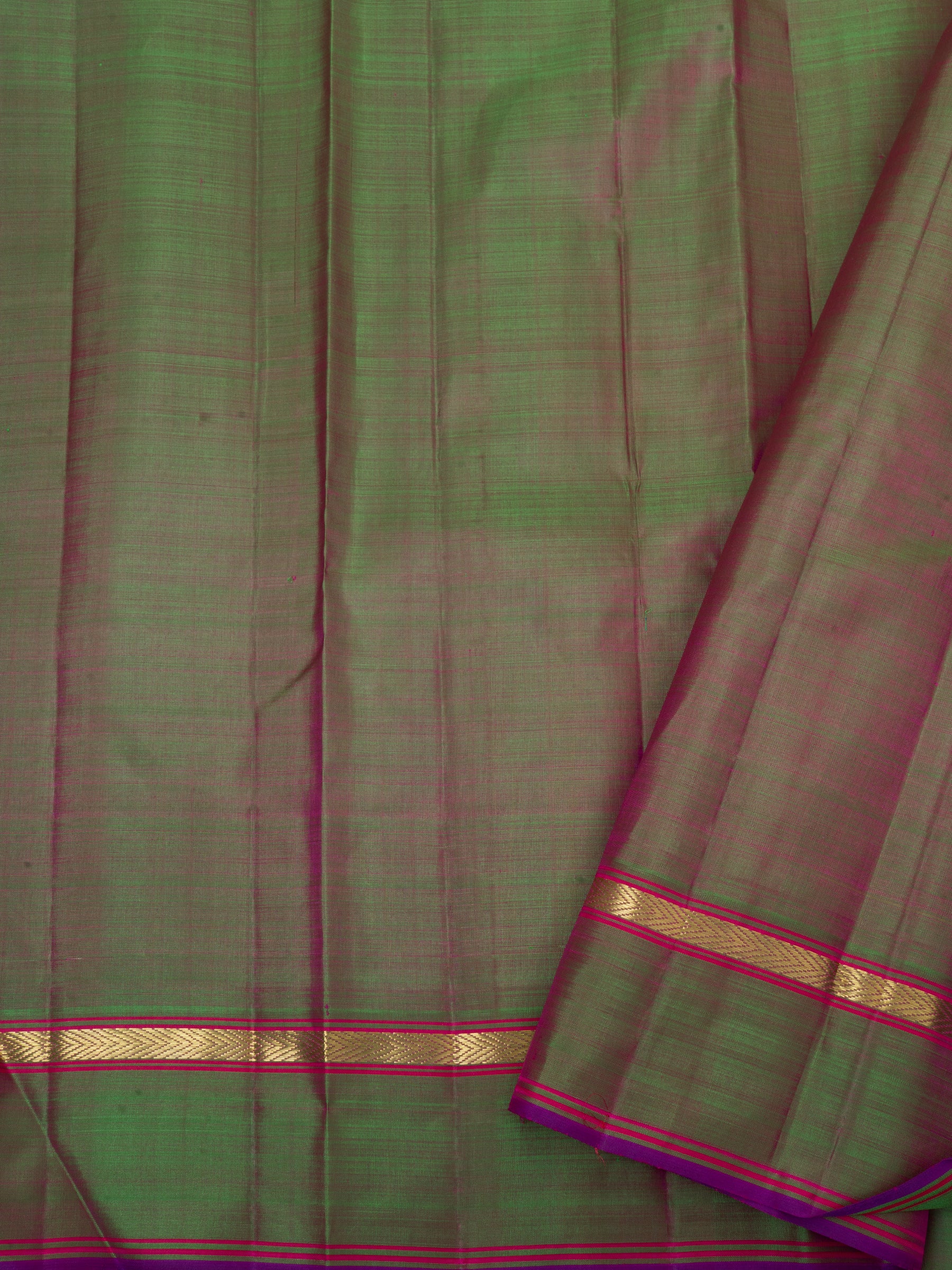 Purple and green pooja checks /  Arani silk CLSA5718