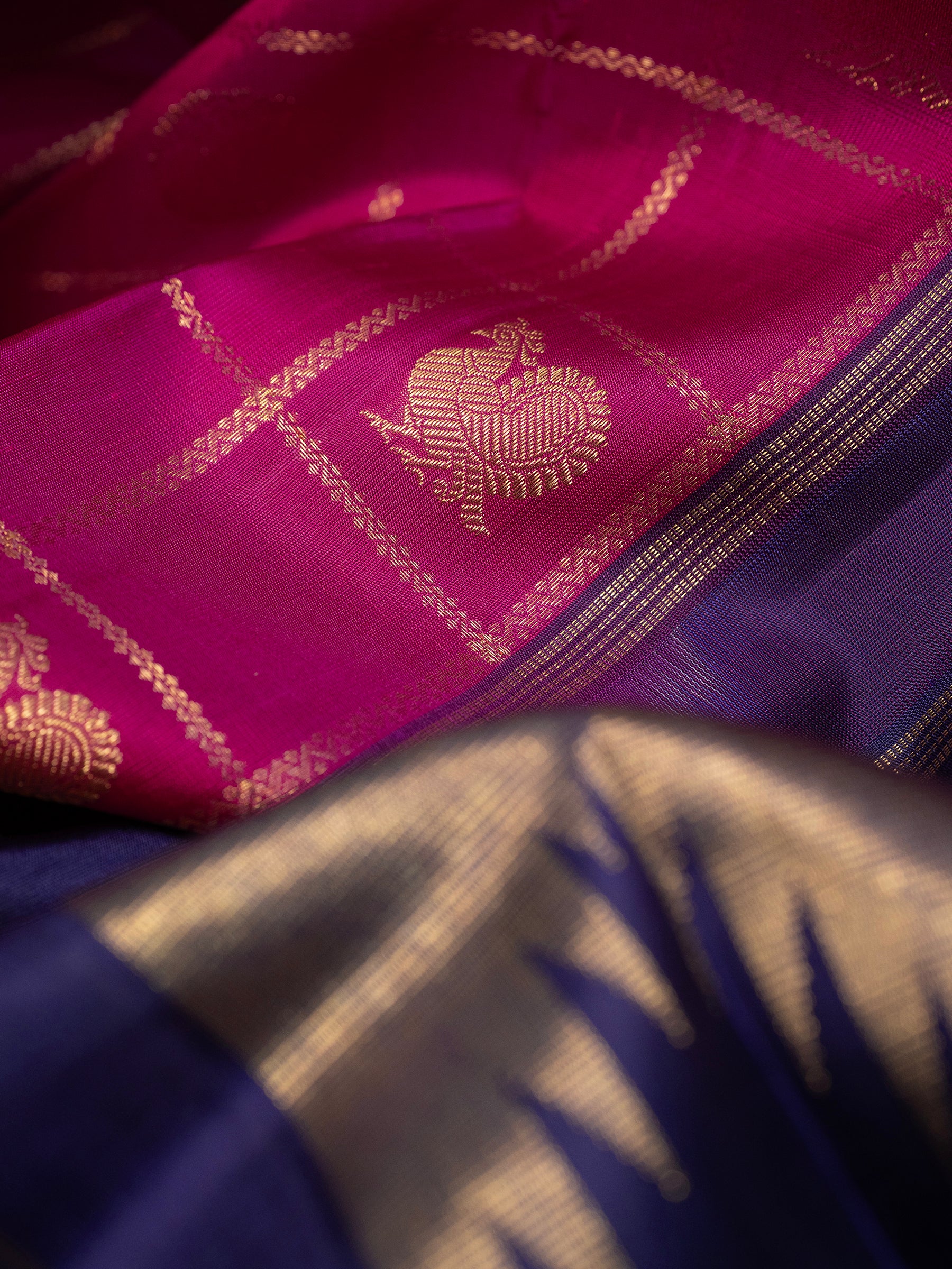 Vintage Kattam Butta korvai Kanjipuram Silk Saree CLSA7210