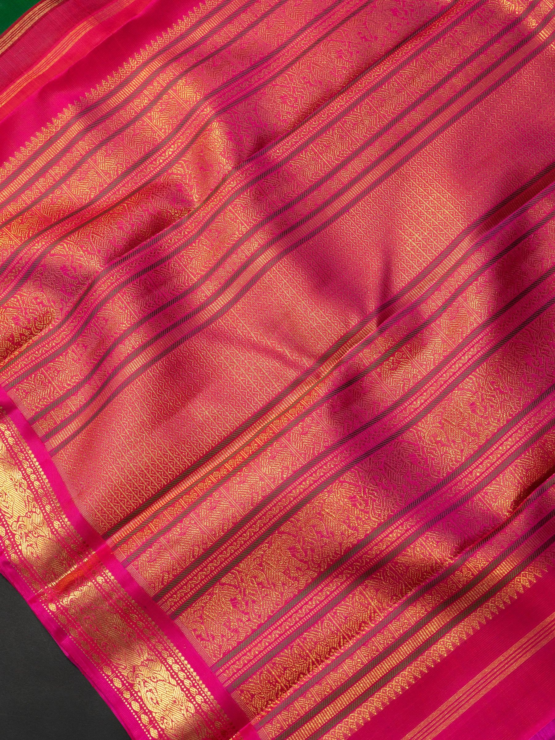 Double tone meenakari Korvai / pure Kanjipuram Saree CLSA9476