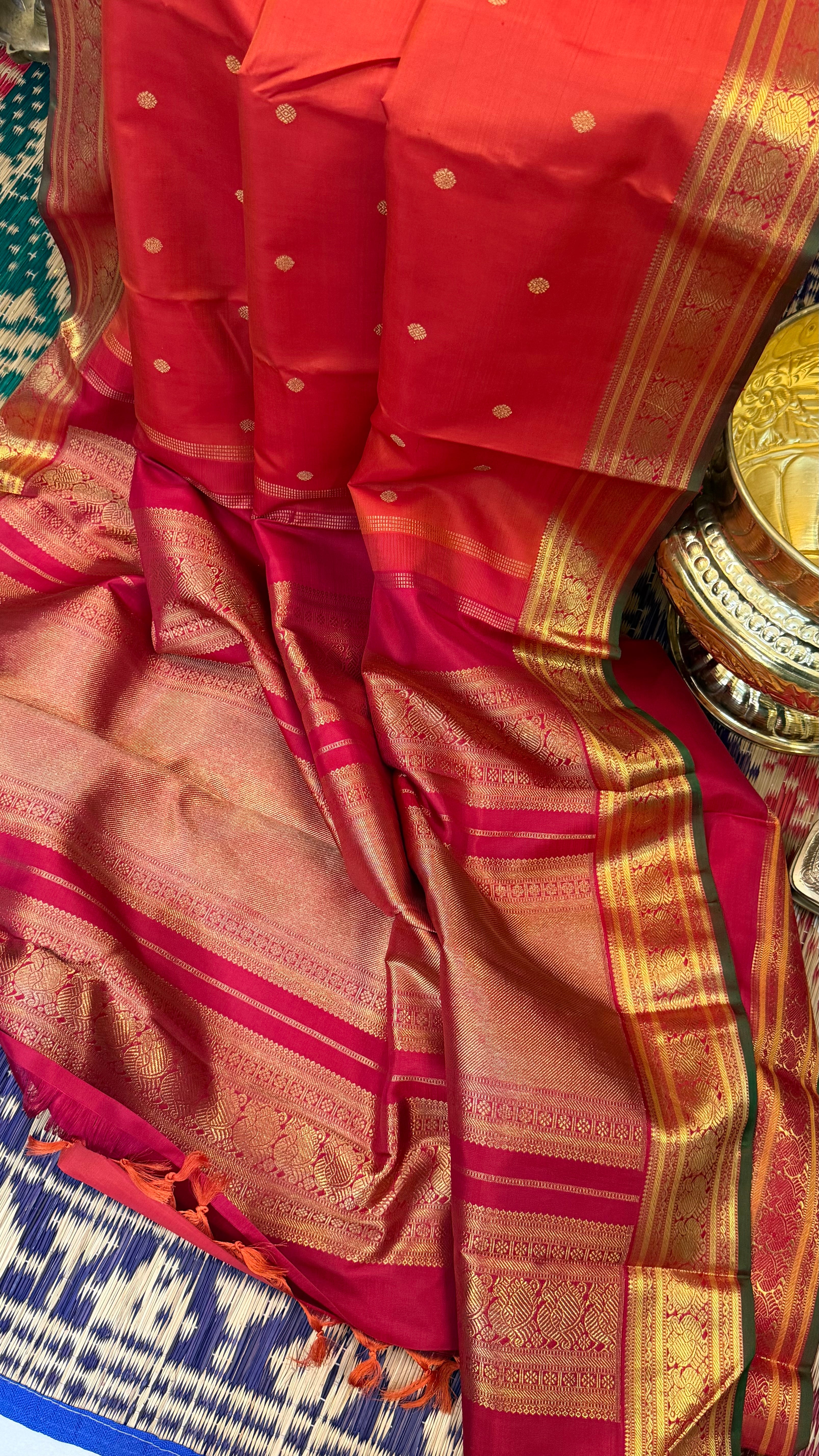 Swapnam:  Rust annam pet /  Kanjipuram silk