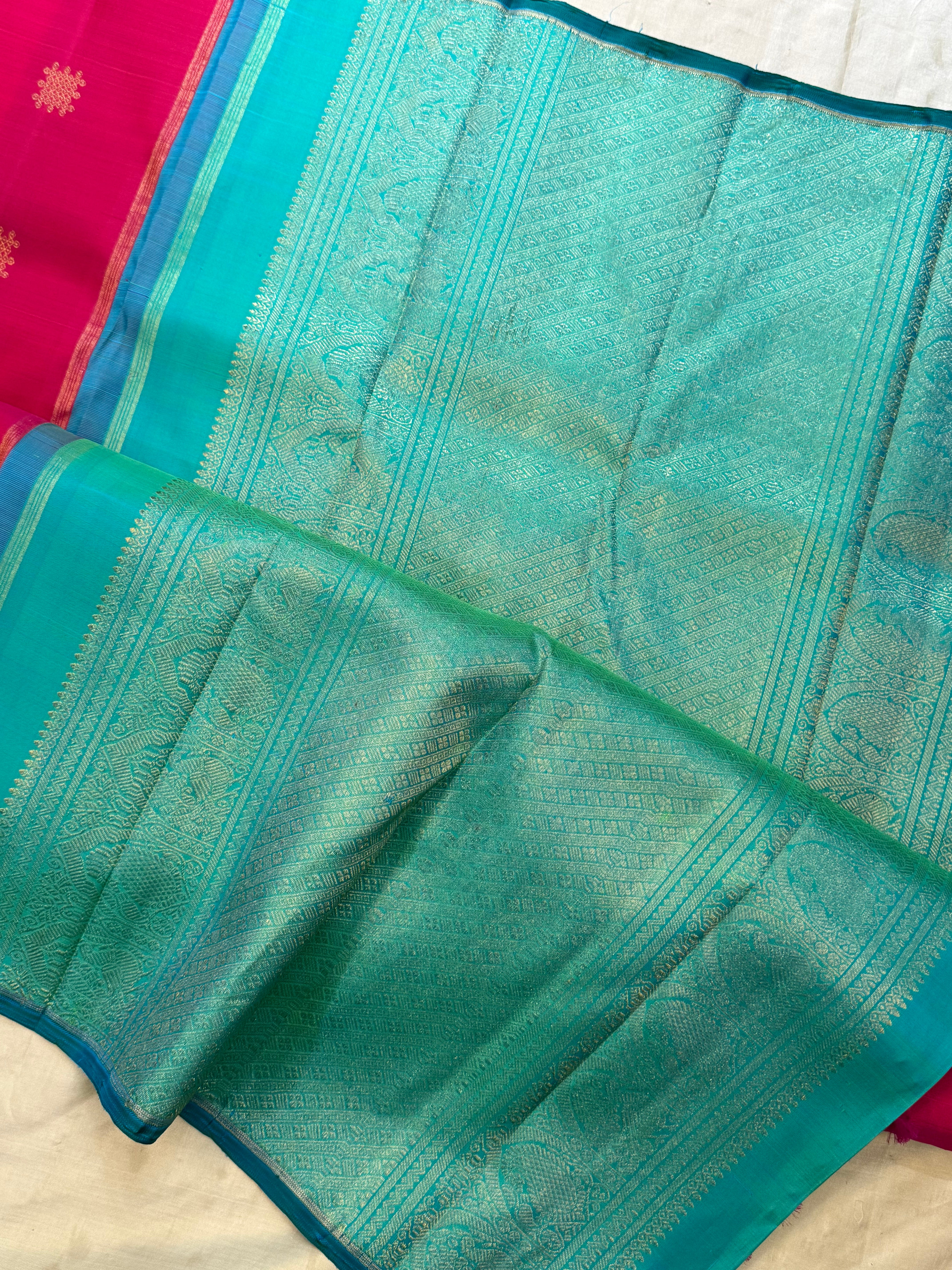 Pink kolam butta / kanjipuram silk CL9966
