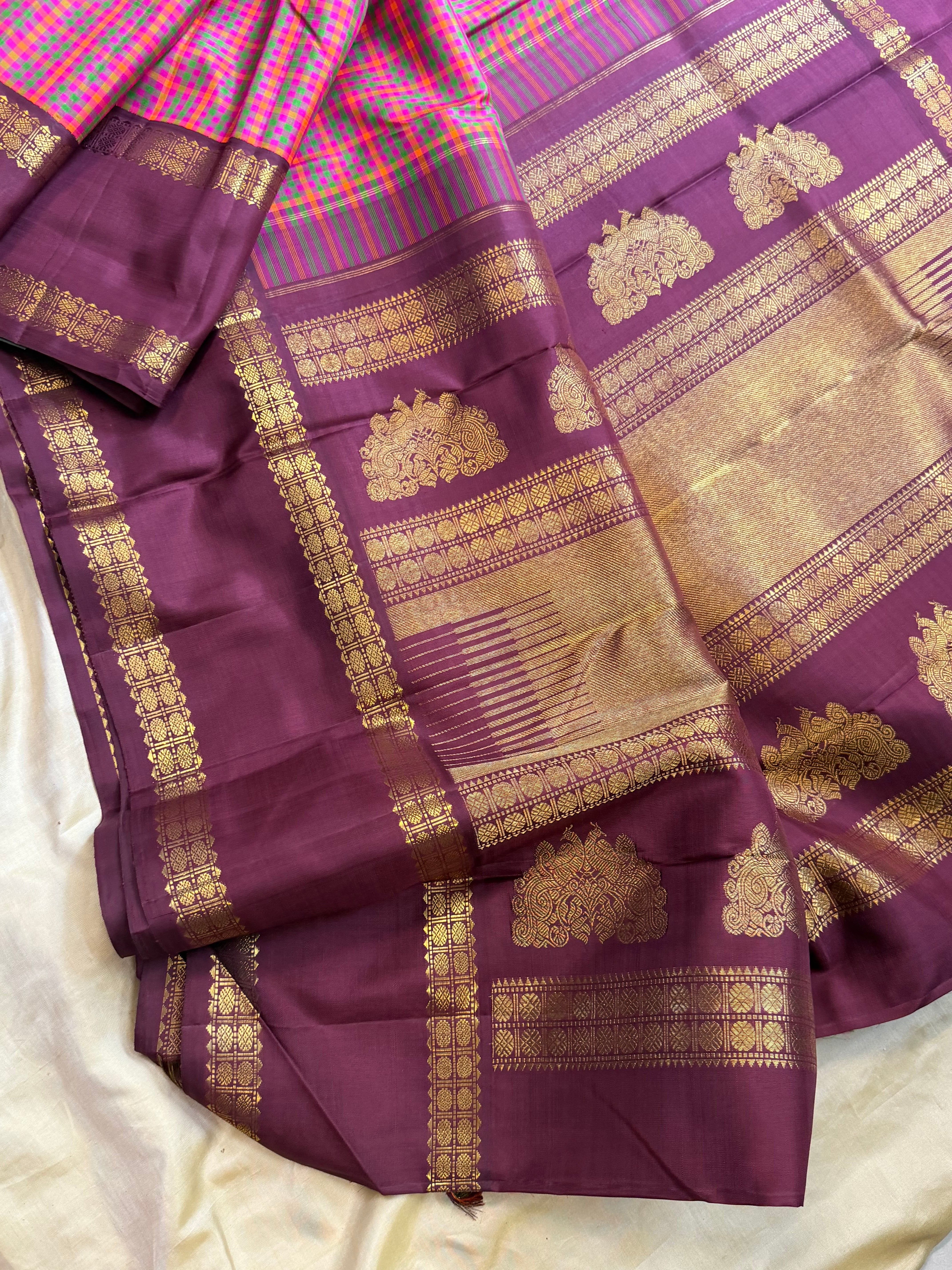 Vaijayanthi mala Kattam Korvai / Arani silk