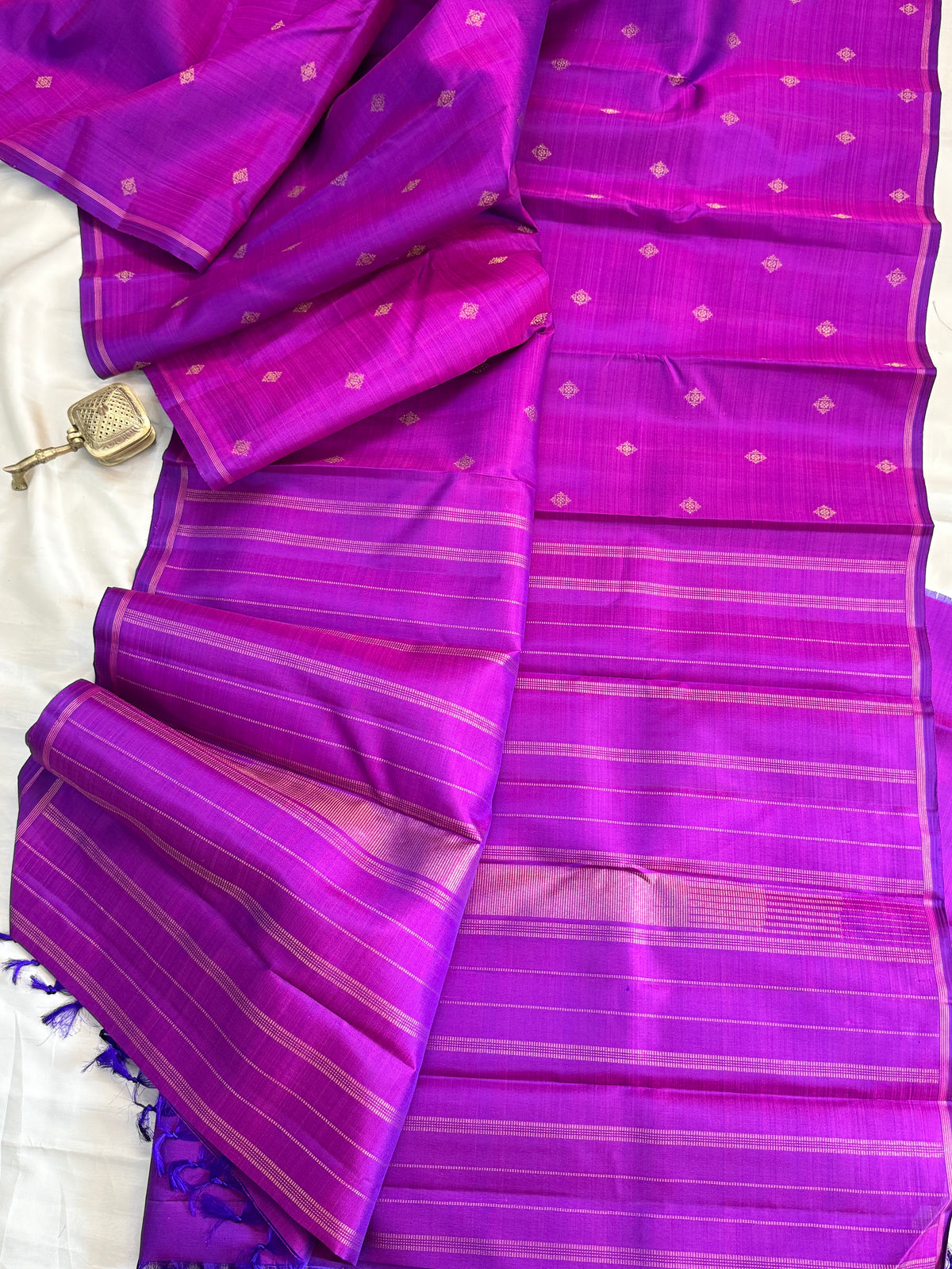 Majenta body Zari Butta/ kanjipuram silk saree clsa 12357