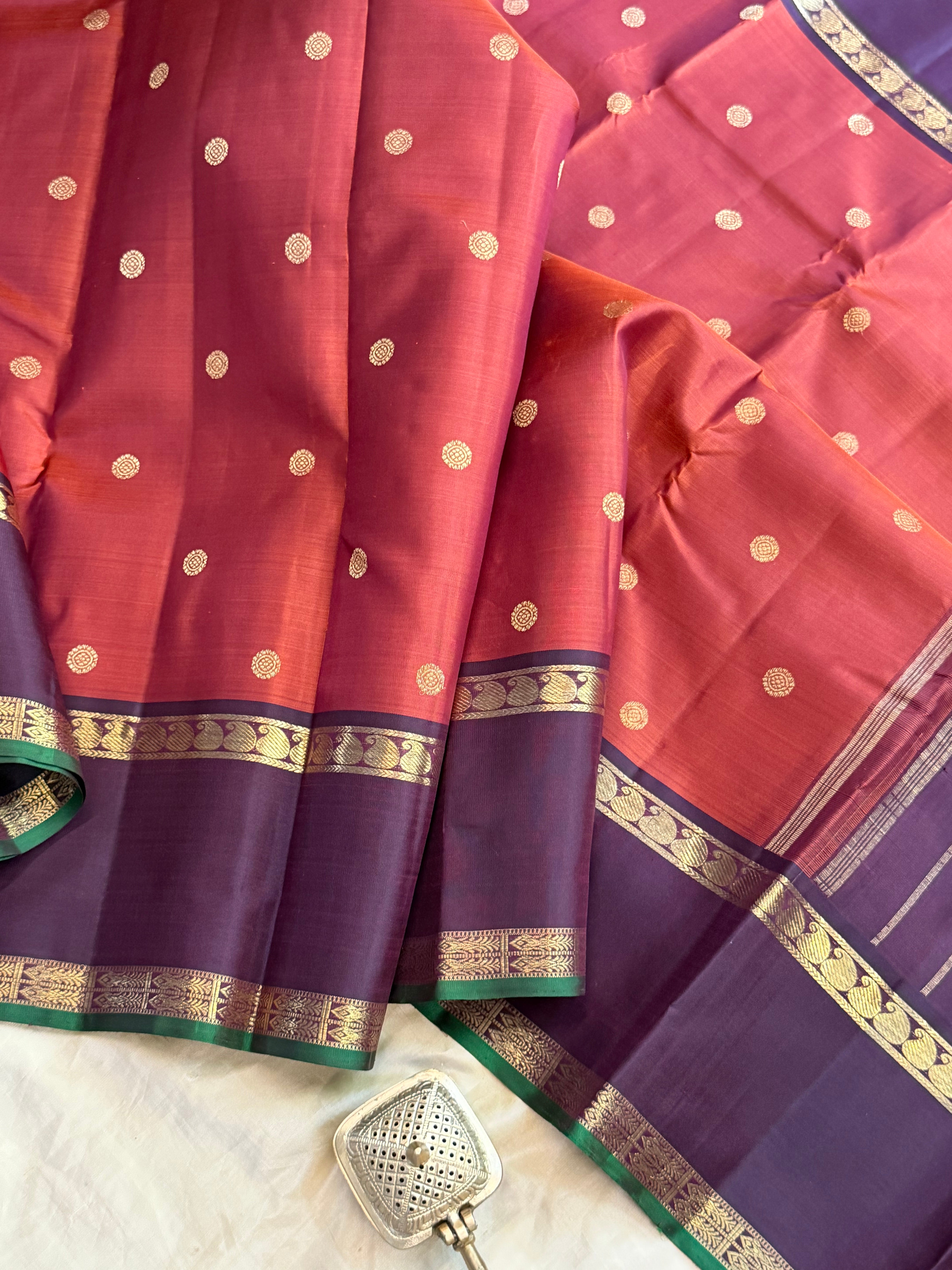 Permam : rust retta pet   / Kanjipuram silk CL7682