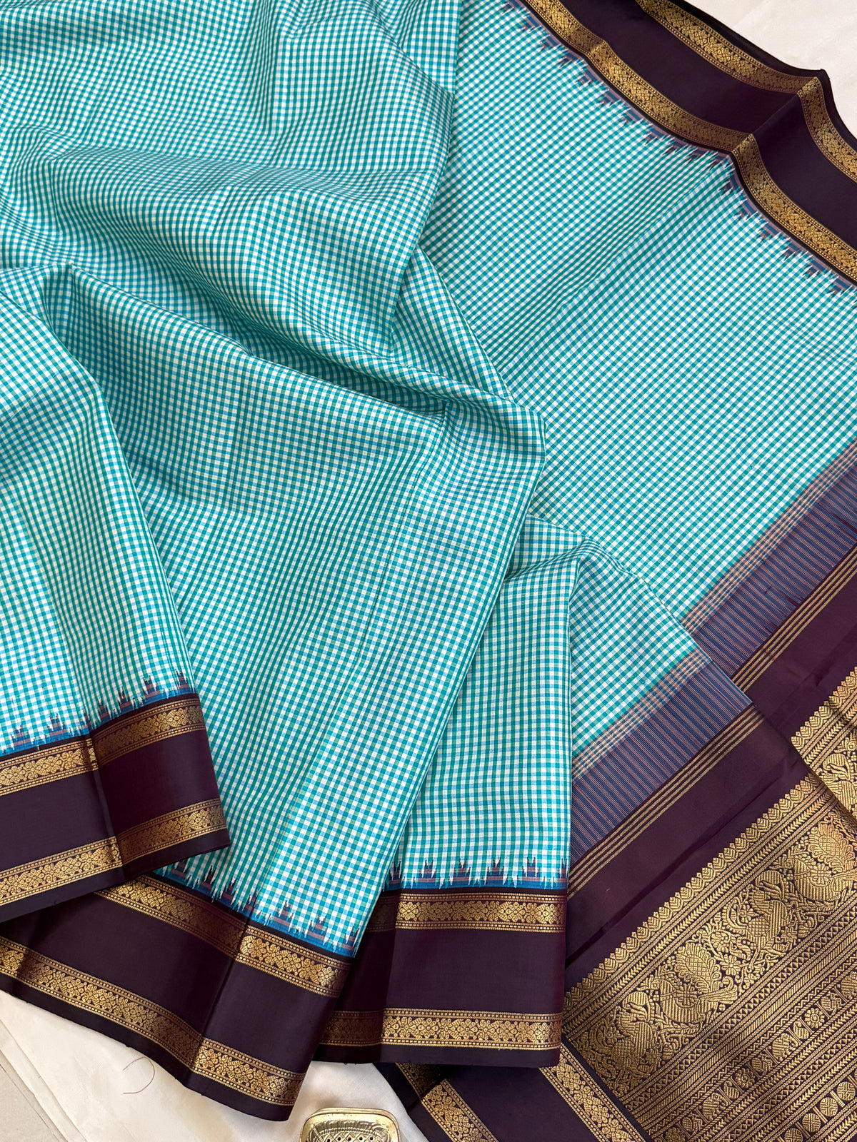 Special edition pattani Kattam and unusual kili pallu silk saree/clsa 12437