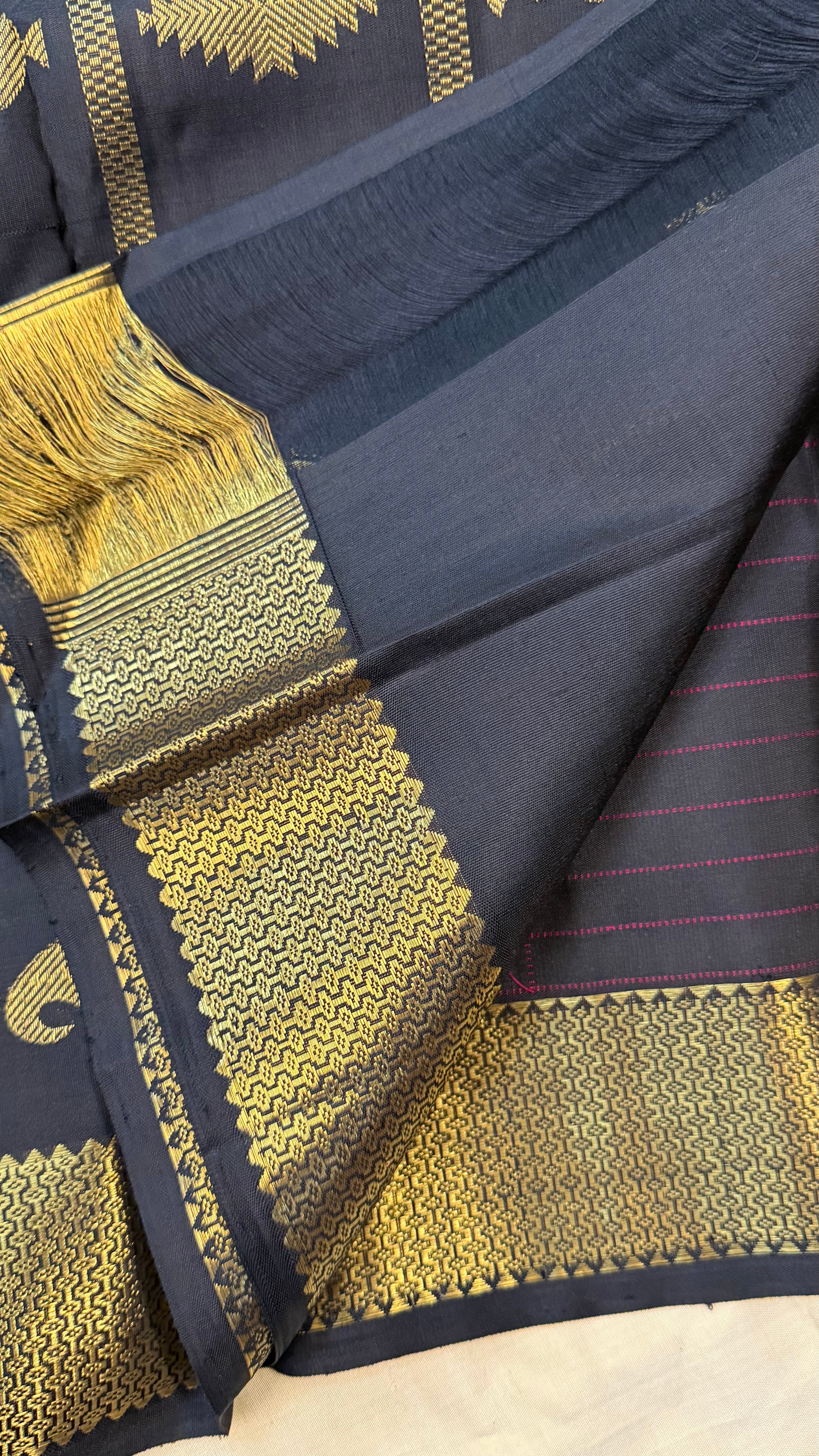 Black Pooja Kattam/ Kanjipuram silk sarees