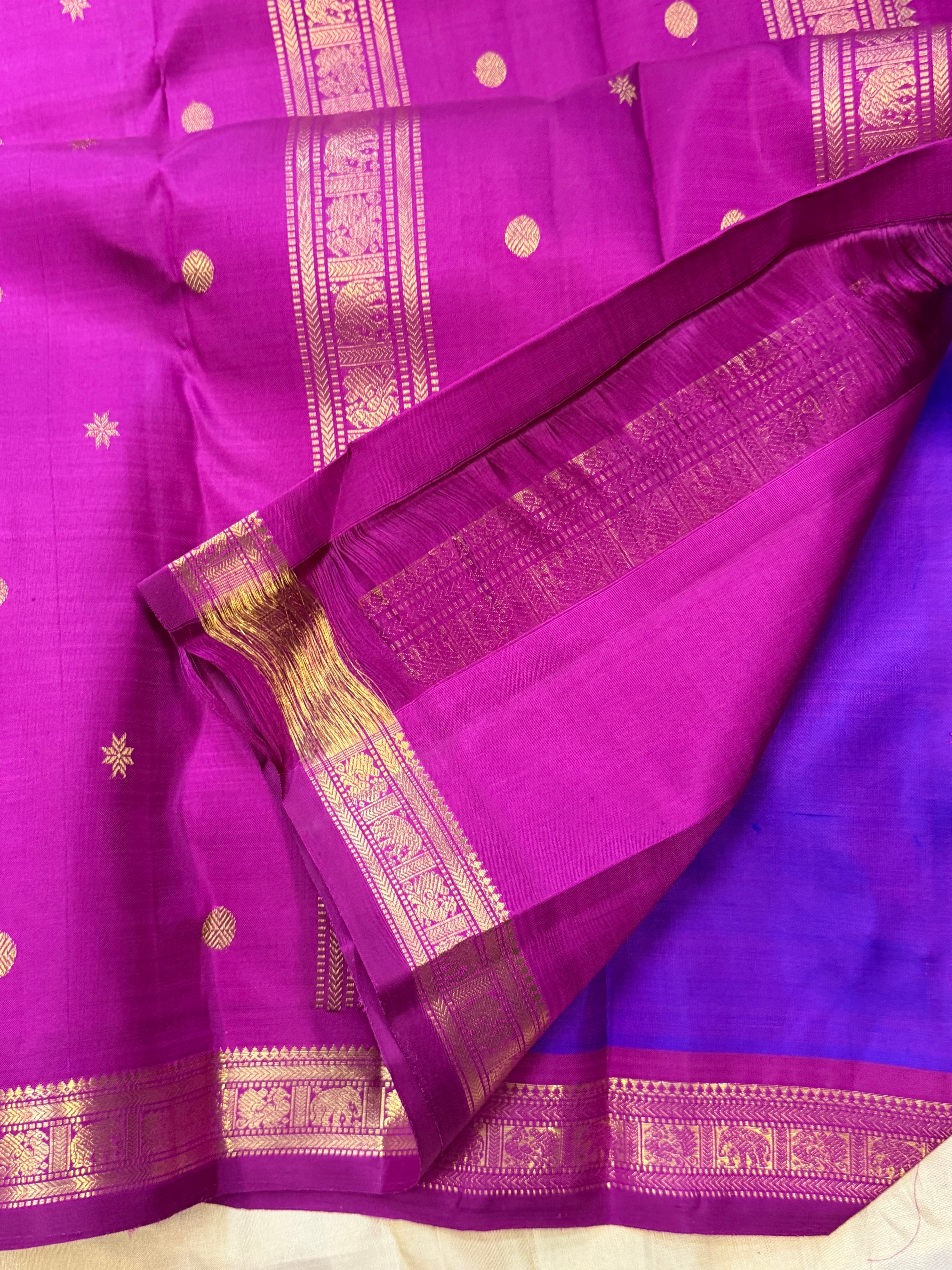 Meenakshi small border / Kanjipuram silk saree clsa 11658