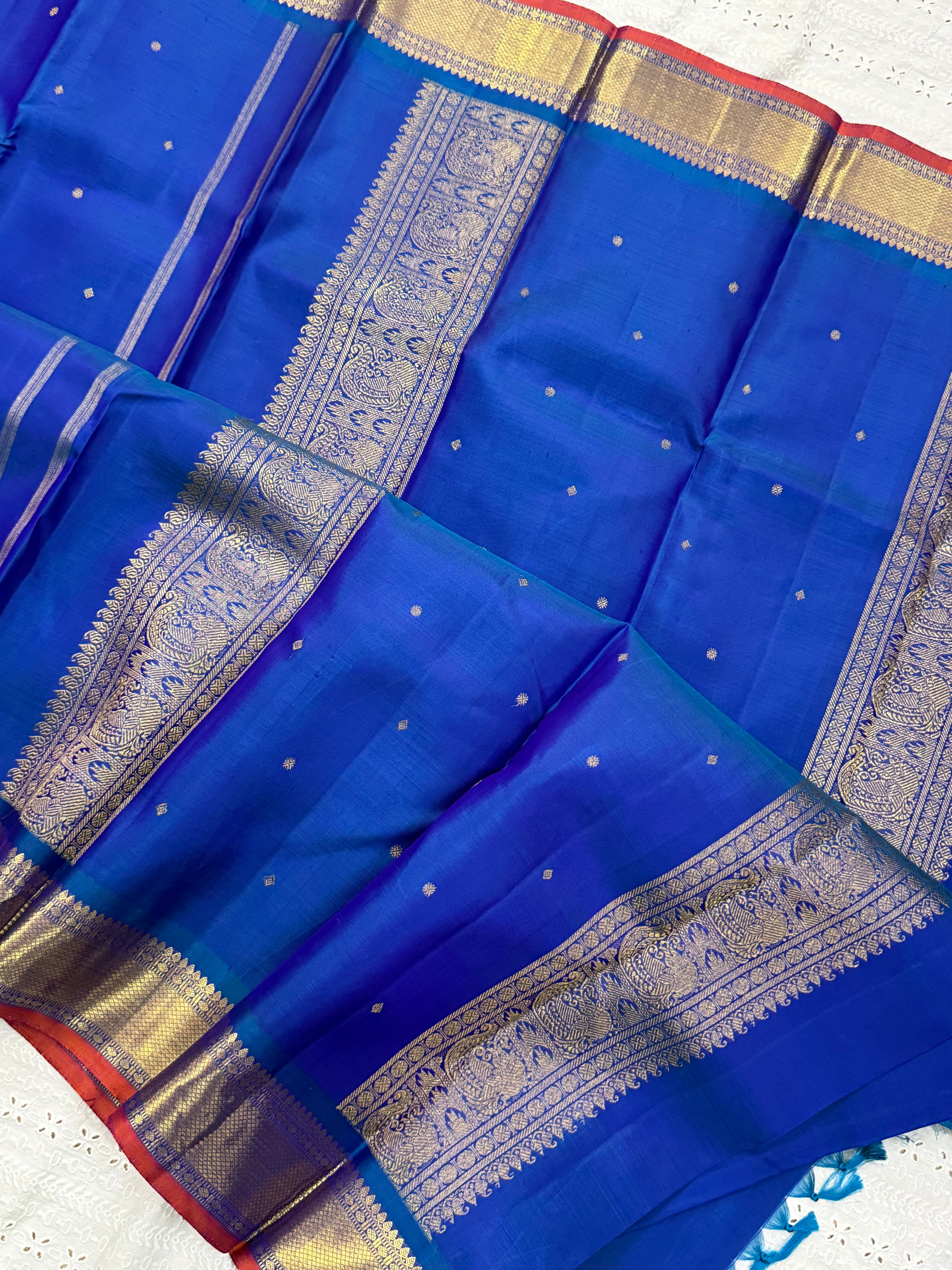 MAYILKAZHUTHU GETTI BORDER/KANJIPURAM SILK SAREE CLSA5680
