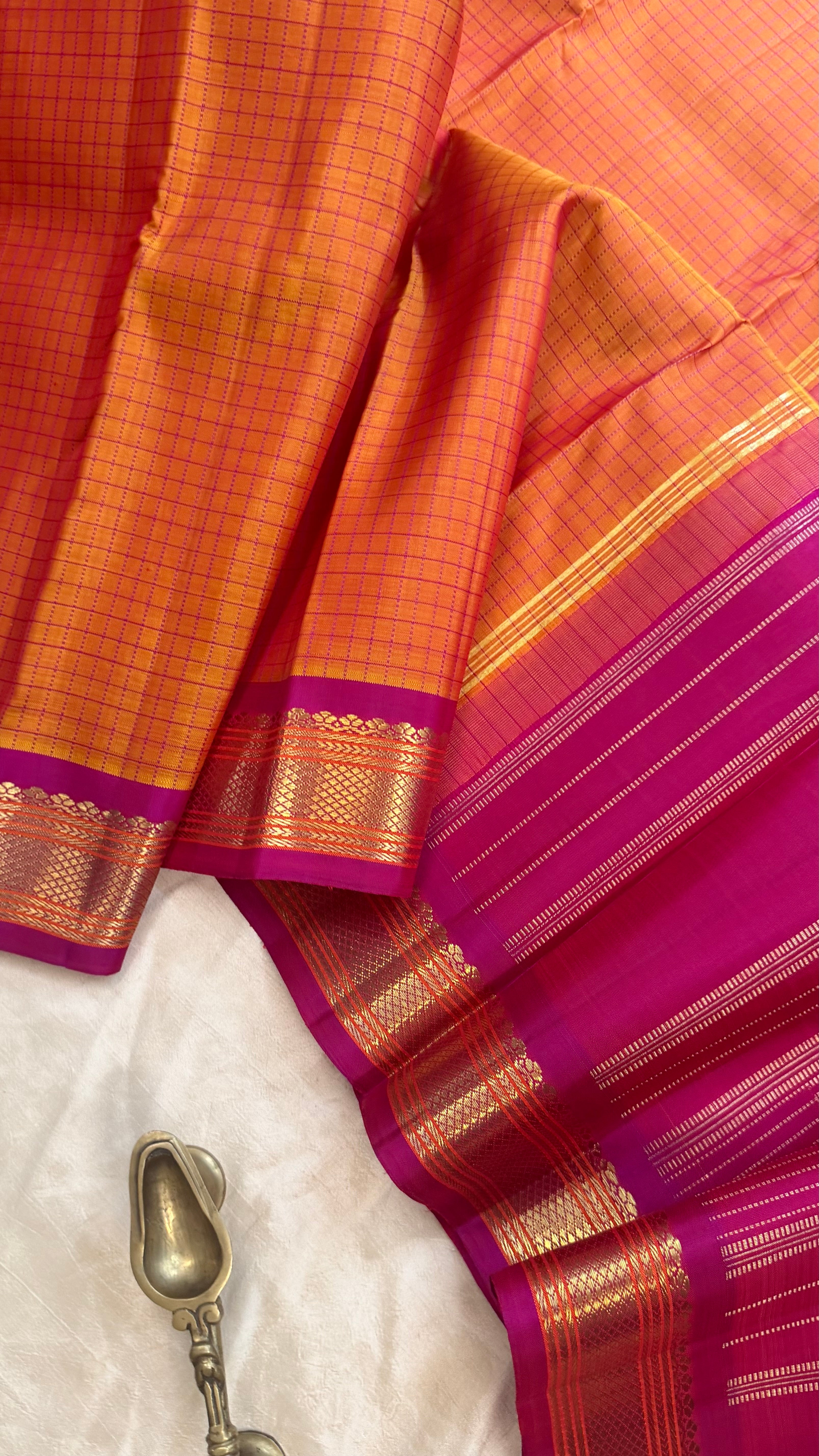 Simha color Kattam  / Kanjipuram silk