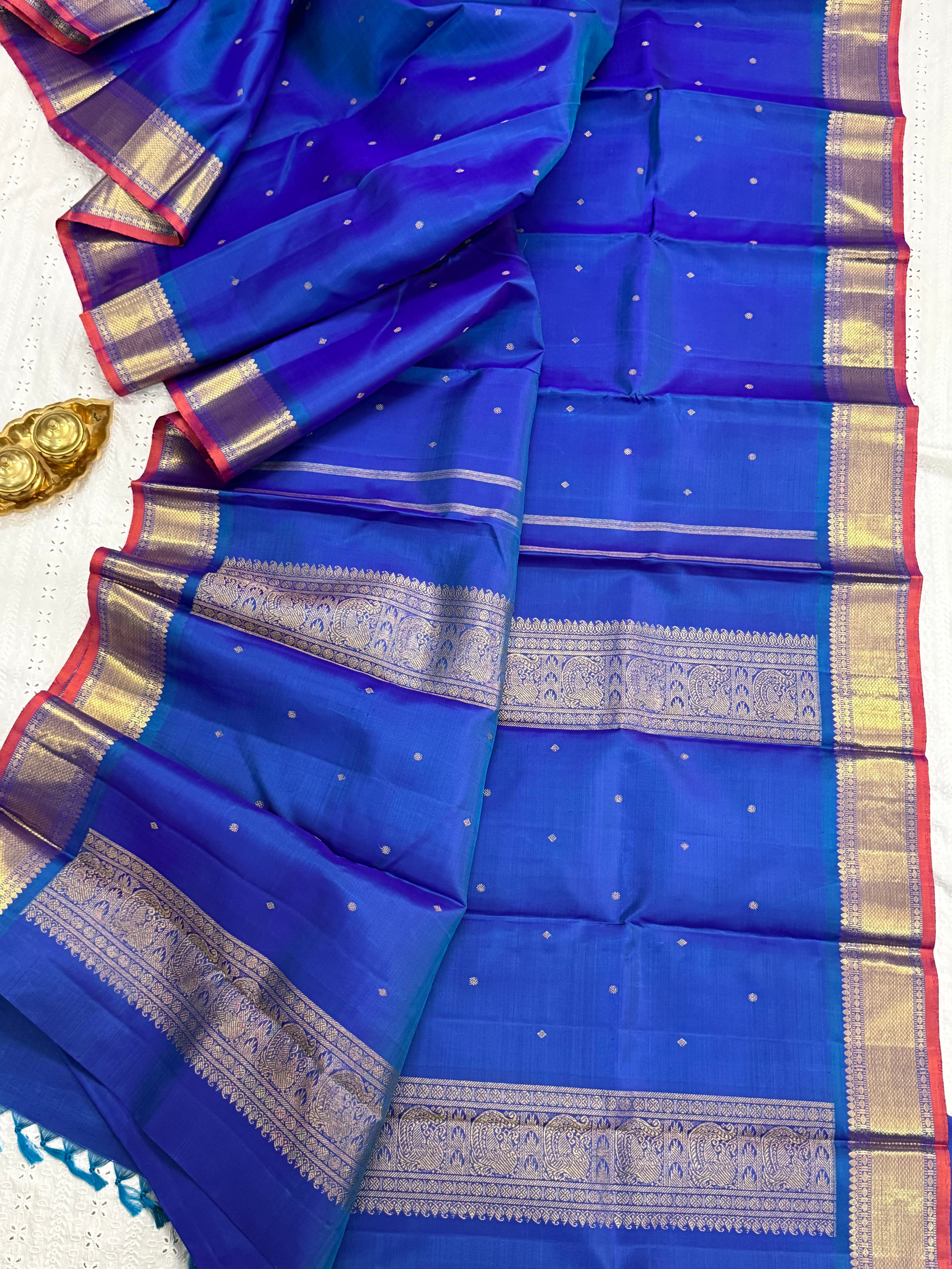 MAYILKAZHUTHU GETTI BORDER/KANJIPURAM SILK SAREE CLSA5680