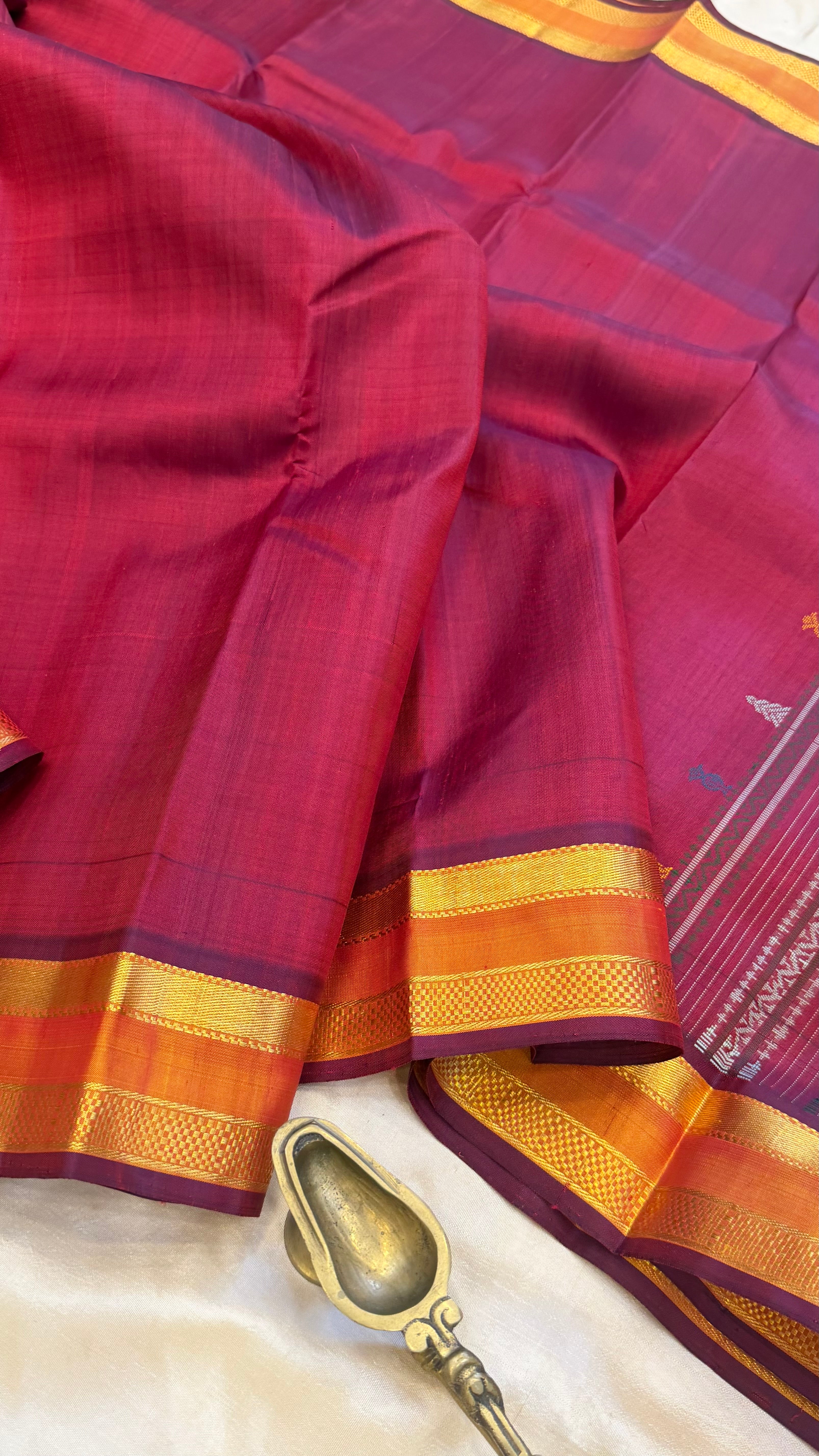Araku thread work unique pallu / Arani silk