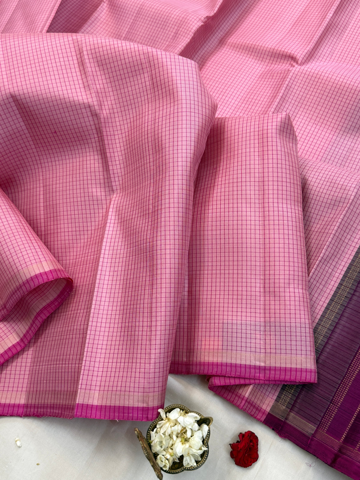 Border less / kanjipuram silk saree clsa 11390