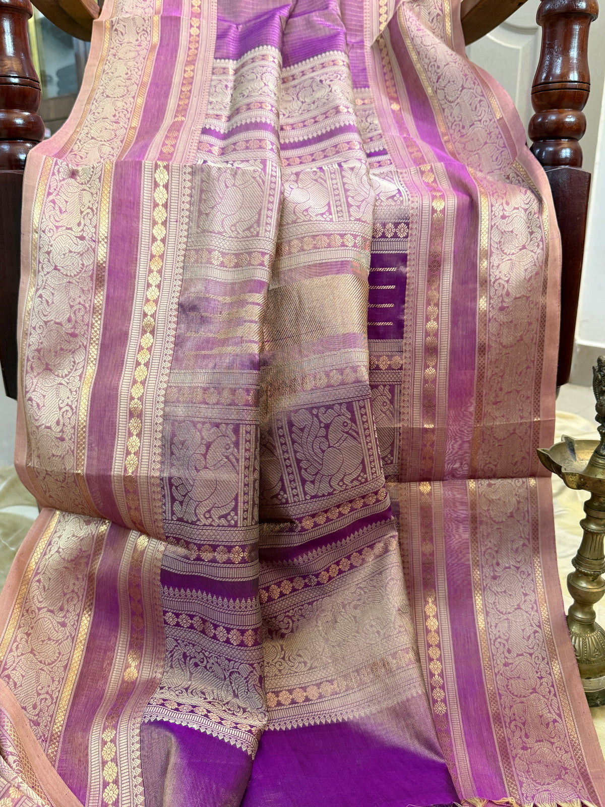 Premium silk cotton-tissue saree /clsa 12642