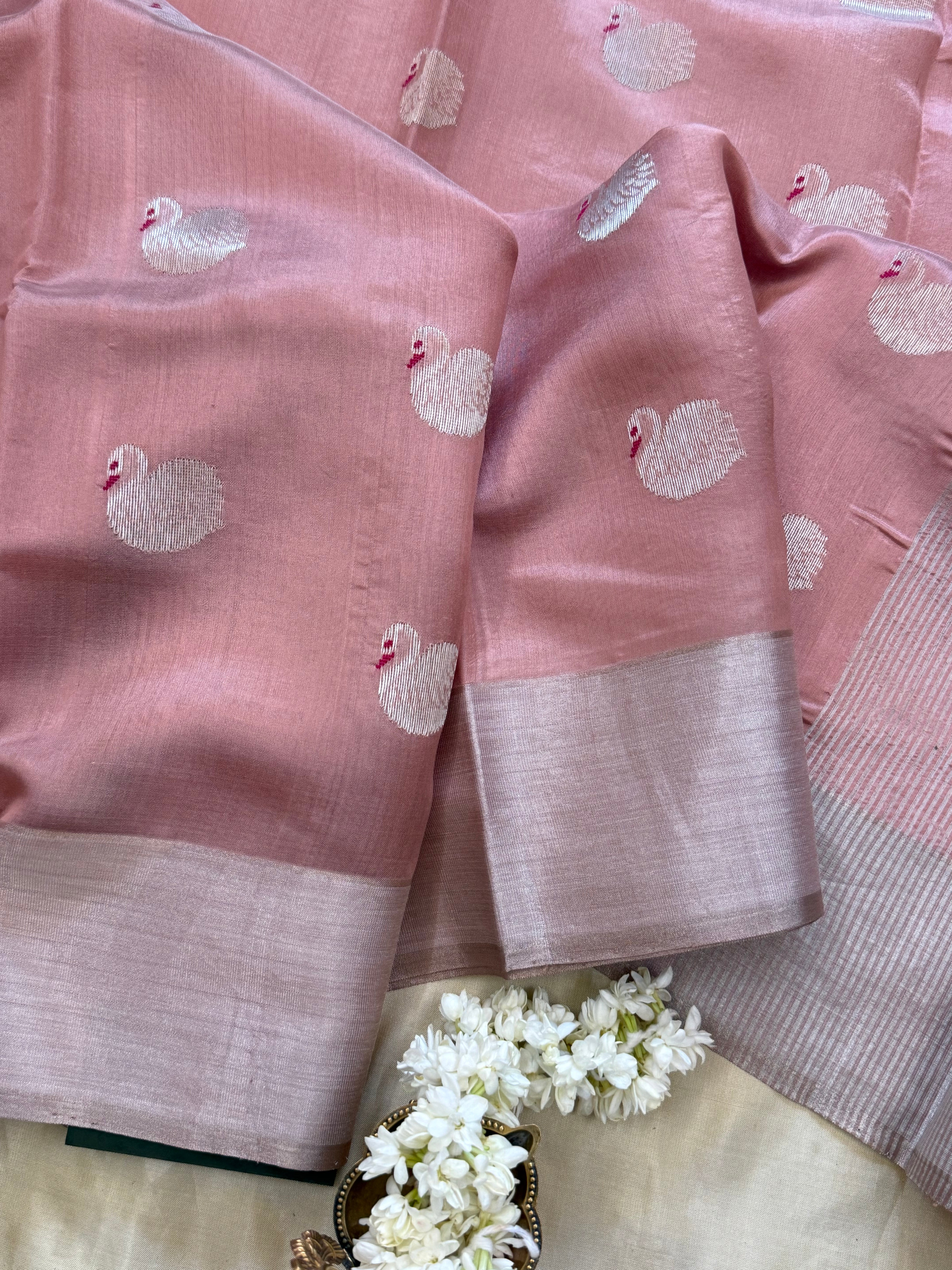 Onion pink swan butta / Chanderi silk / CLSA10874