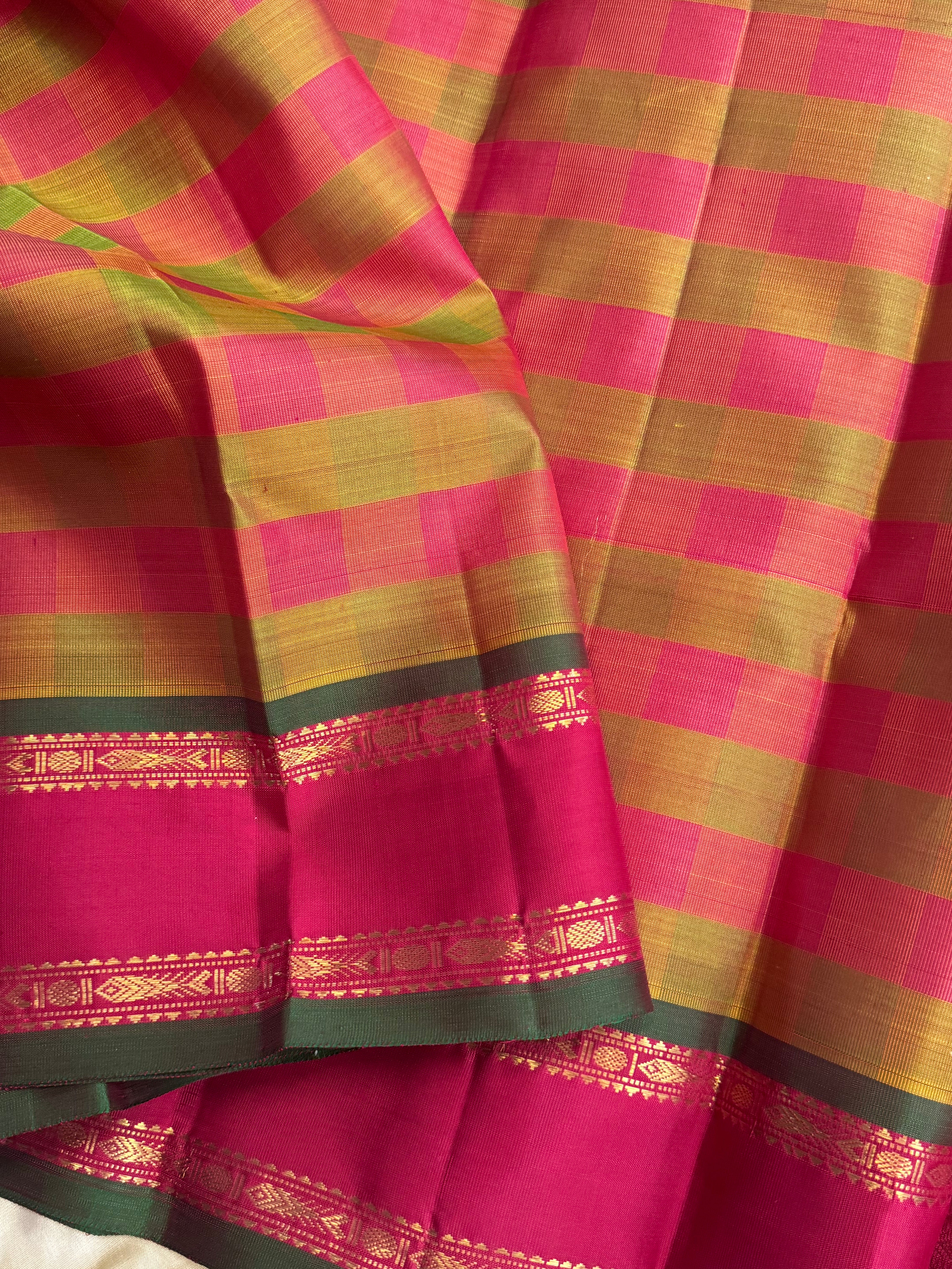 Paimadi Paalum pazhamum kattam / simple kanjipuram silk