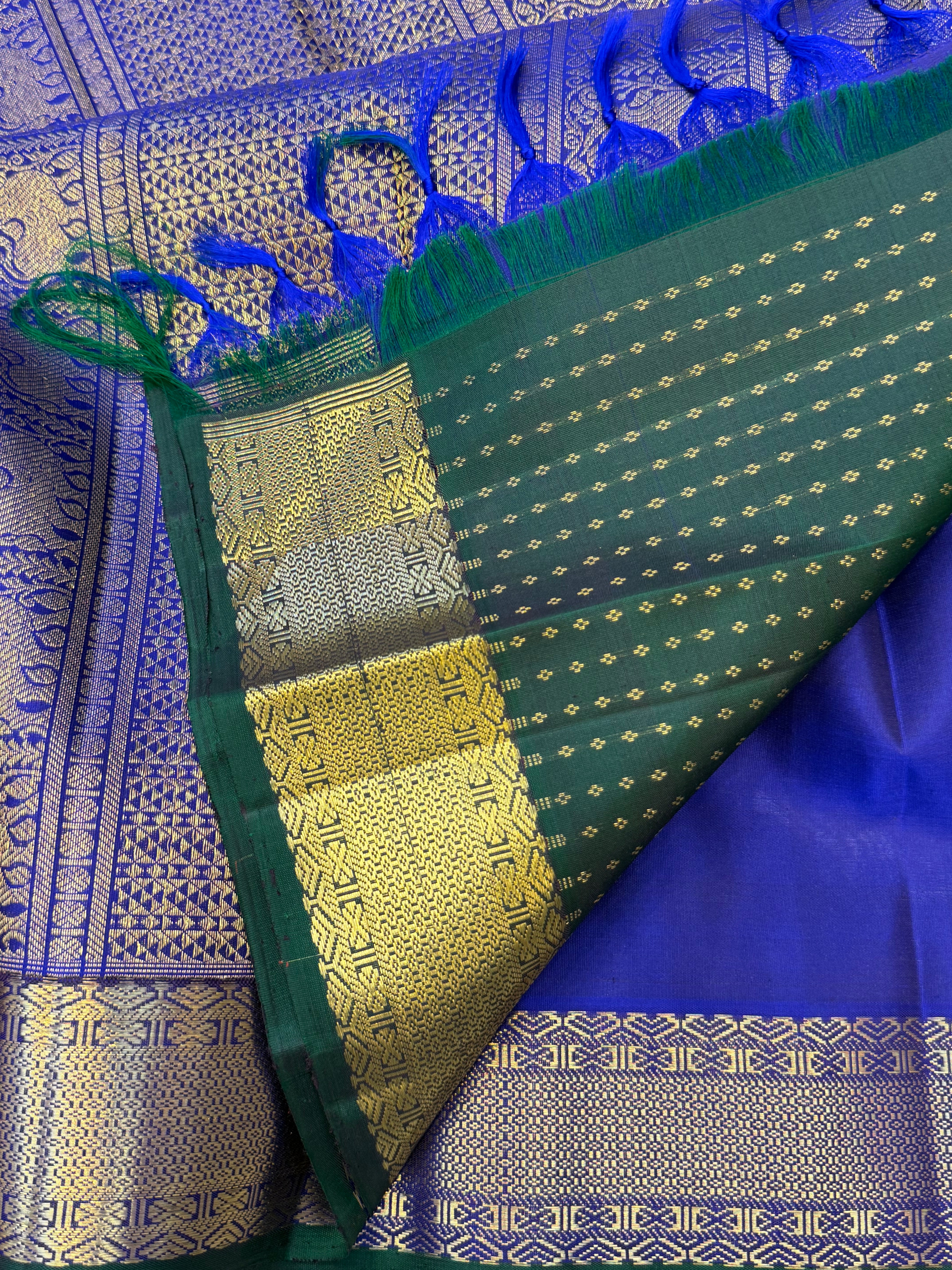 Concept saree - Blue long vanasingaram border / kanjipuram silk