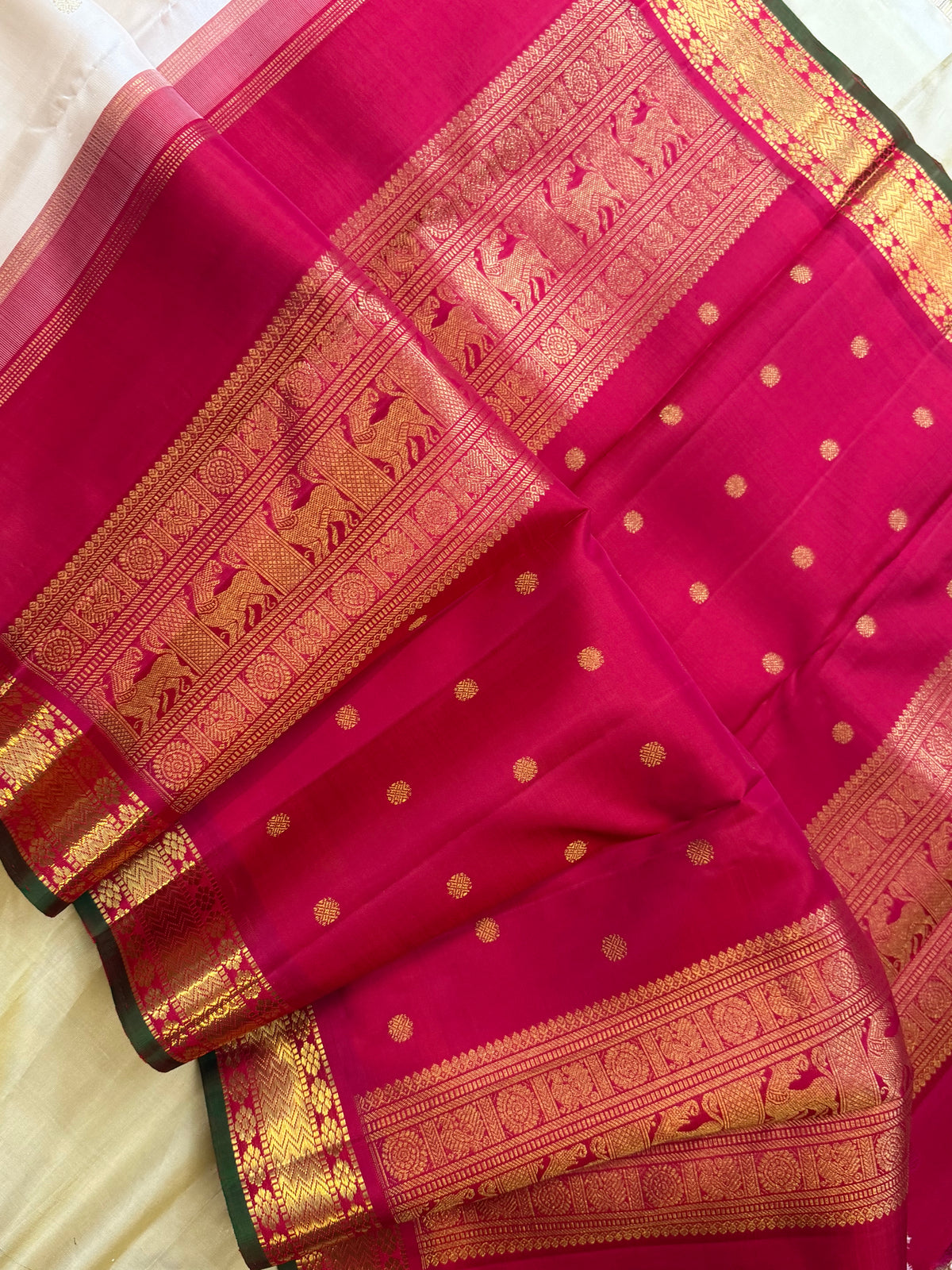 Off white Korvai / Kanjipuram silk saree clsa 11670