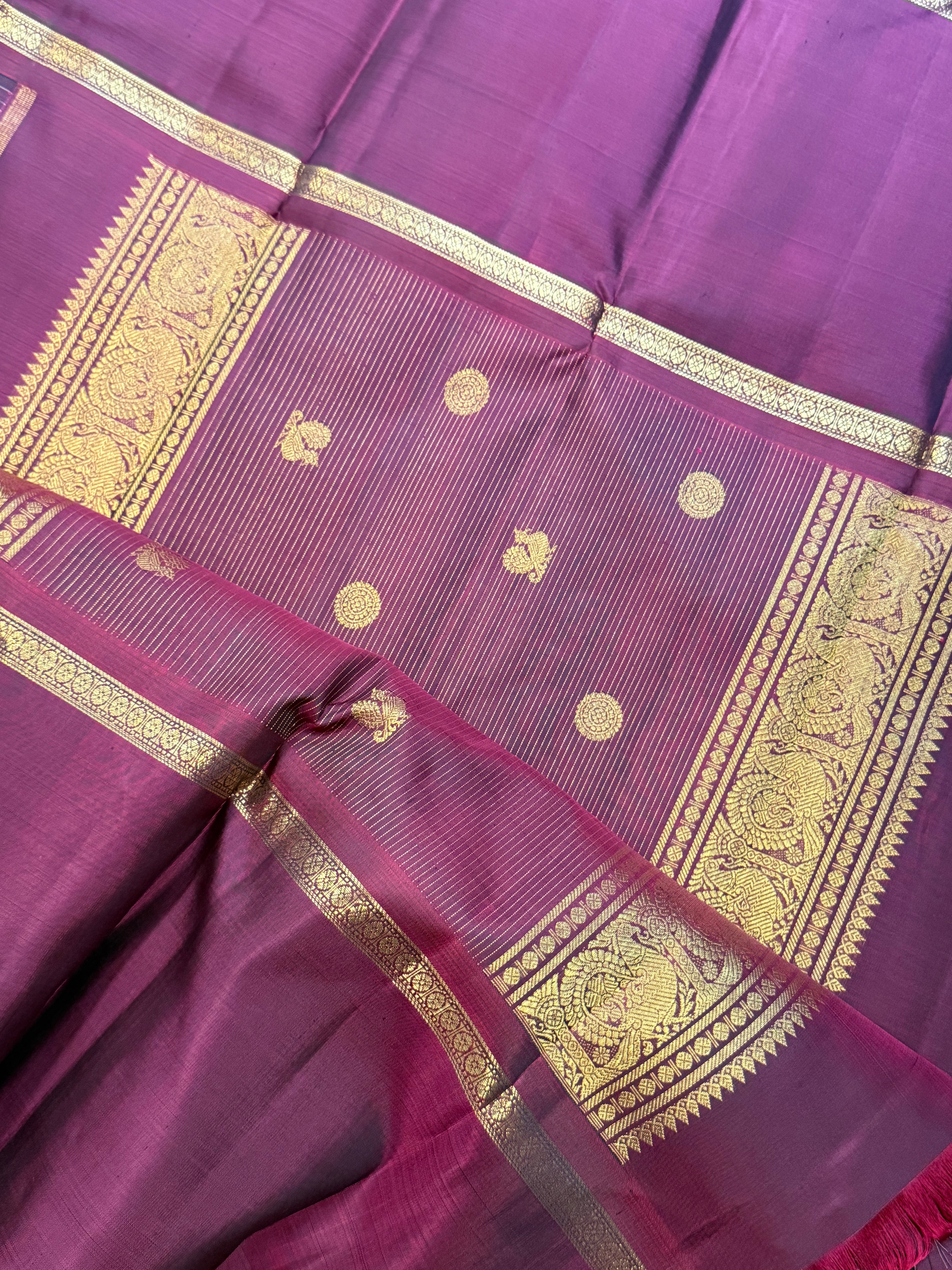Black Zari moobagam  / Kanjipuram silk