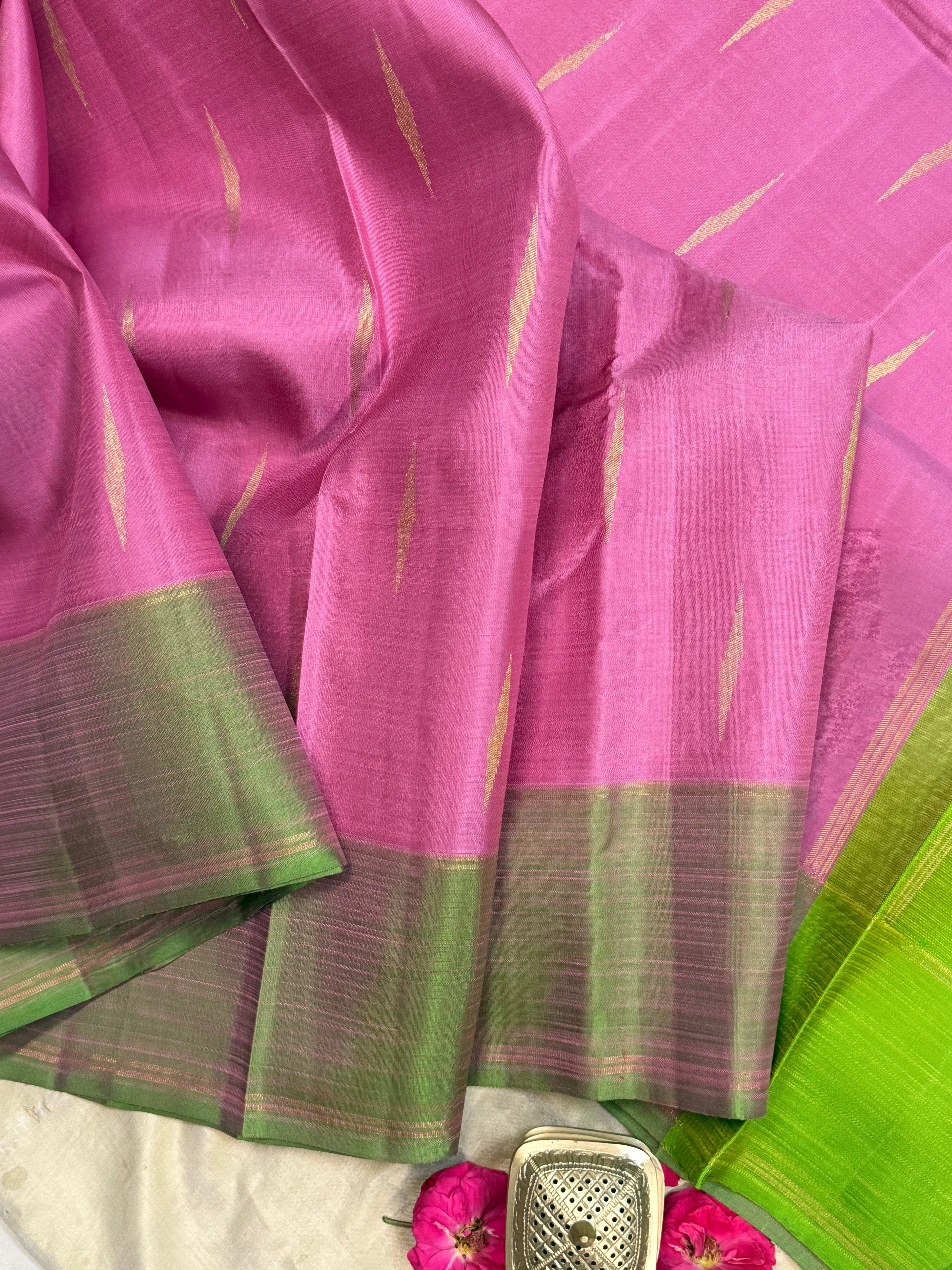 Pink and green / Kanjipuram silk CLSA6456