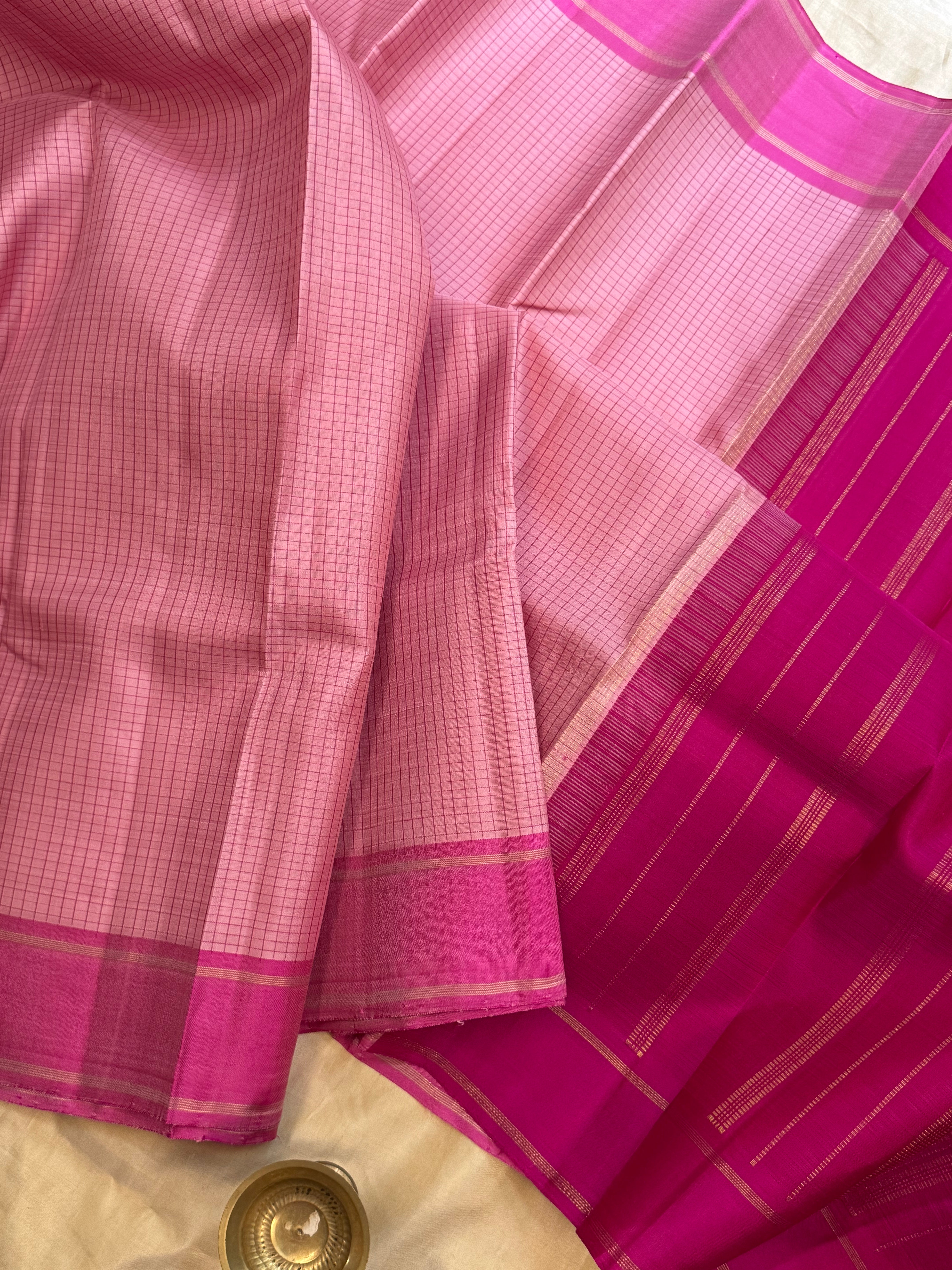 Baby pink kattam  / kanjipuram silk