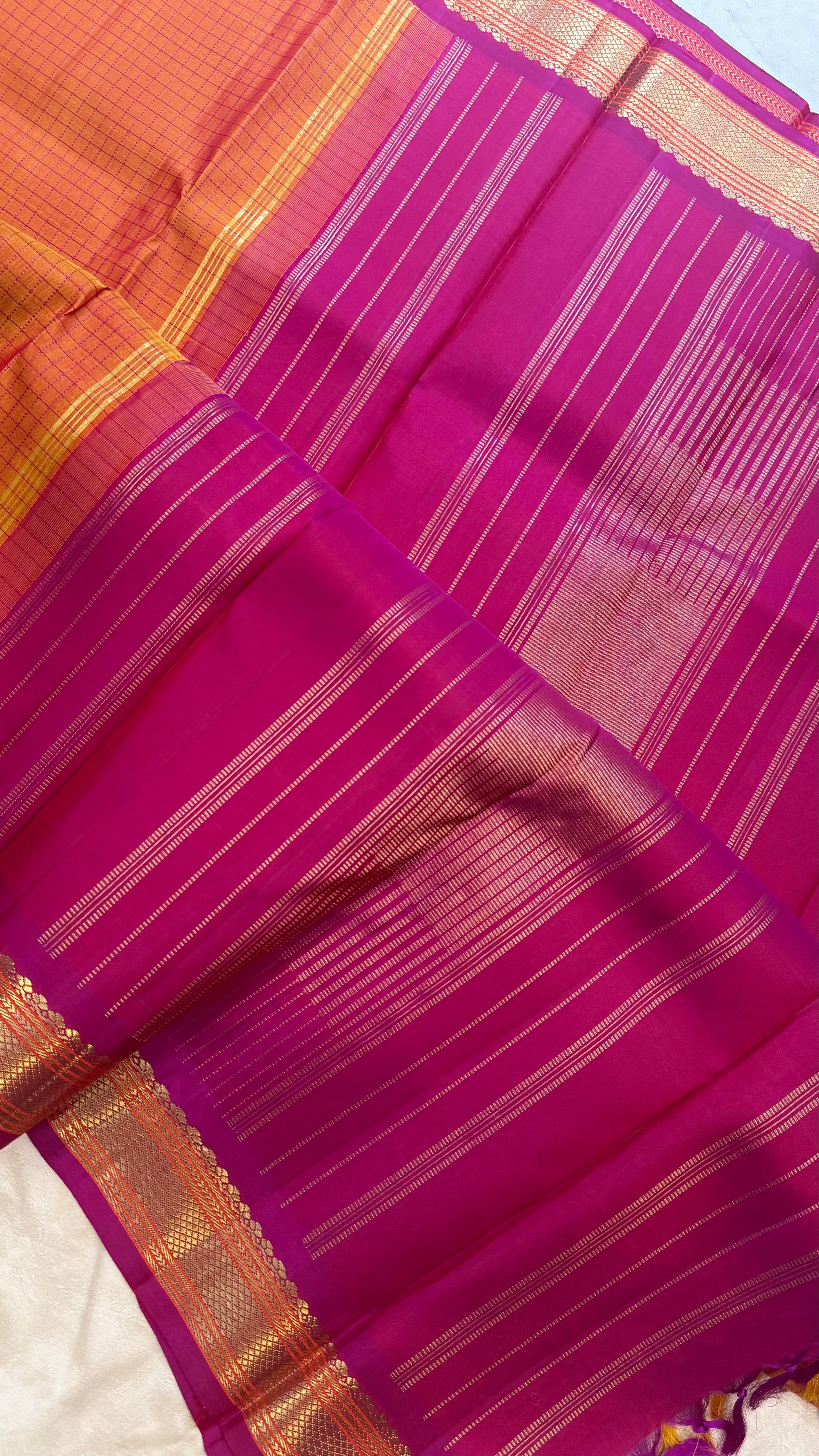 Simha color Kattam  / Kanjipuram silk