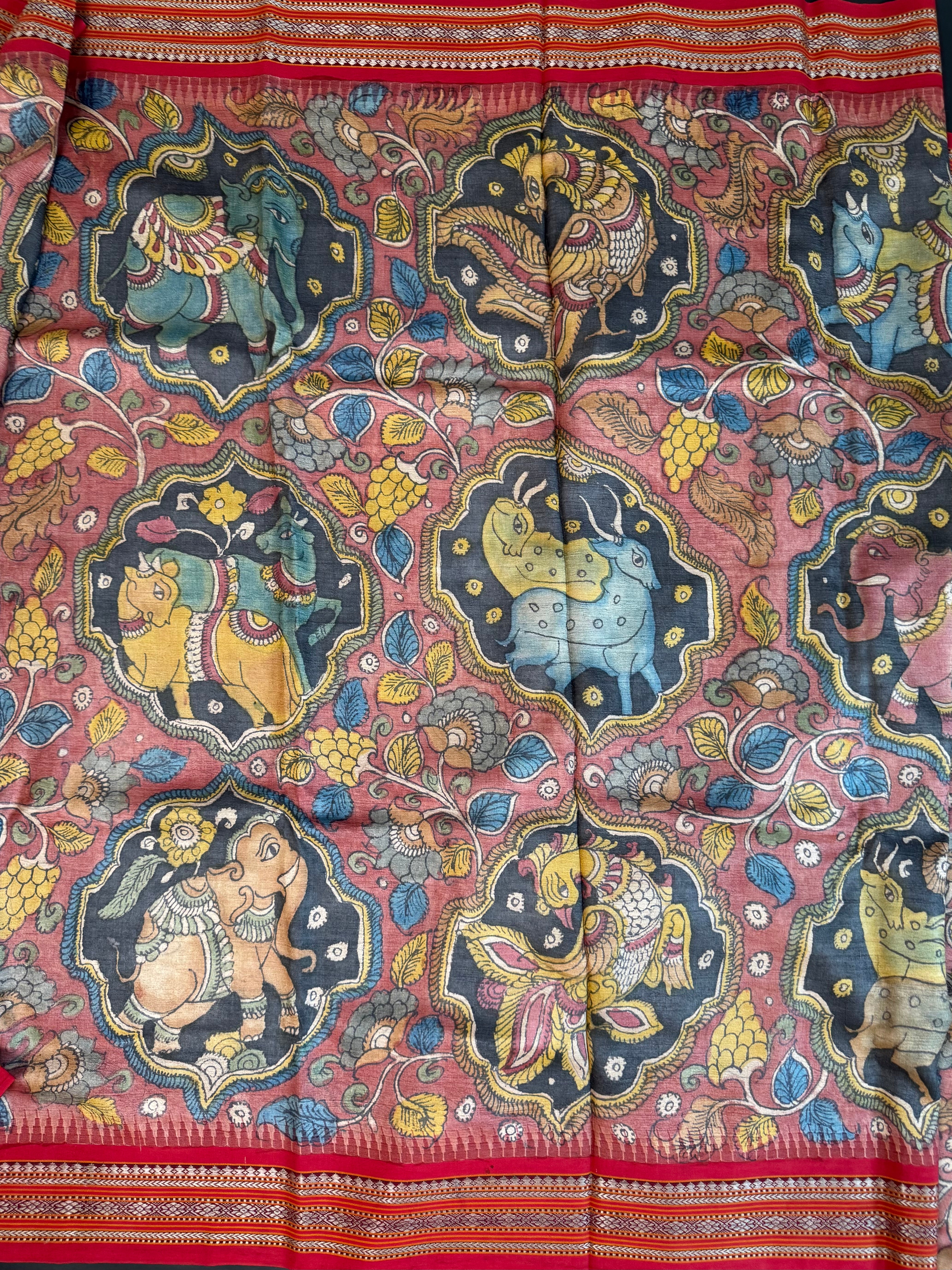 Pen kalamkari Vidharba Tussar4632