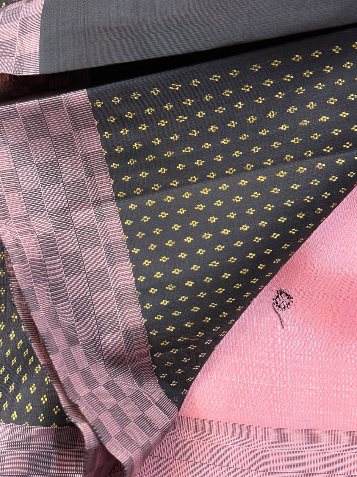 Pink body thread butta/ kanjipuram silk saree clsa 11384