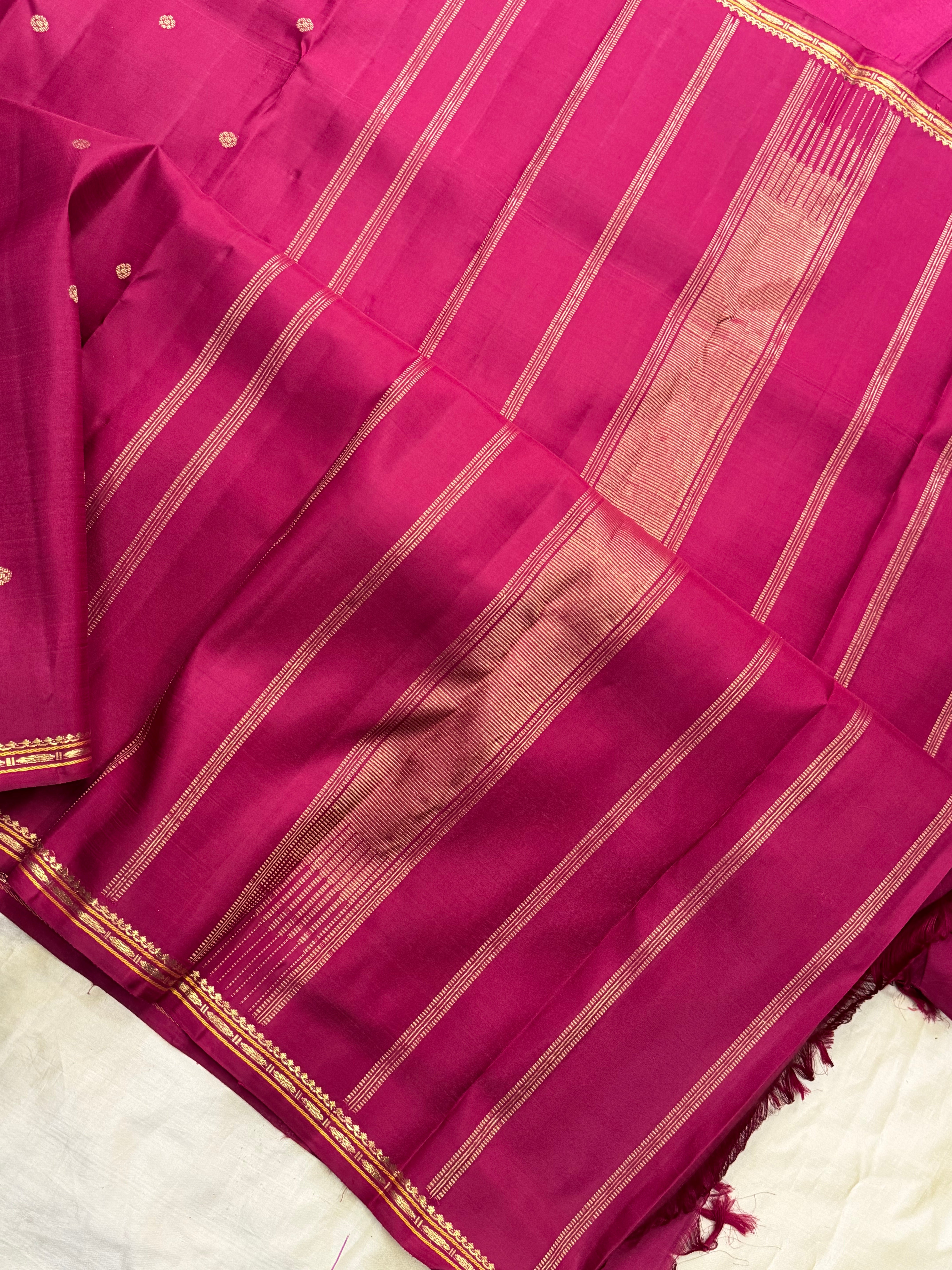 Araku small border pure Zari Kanjipuram silk