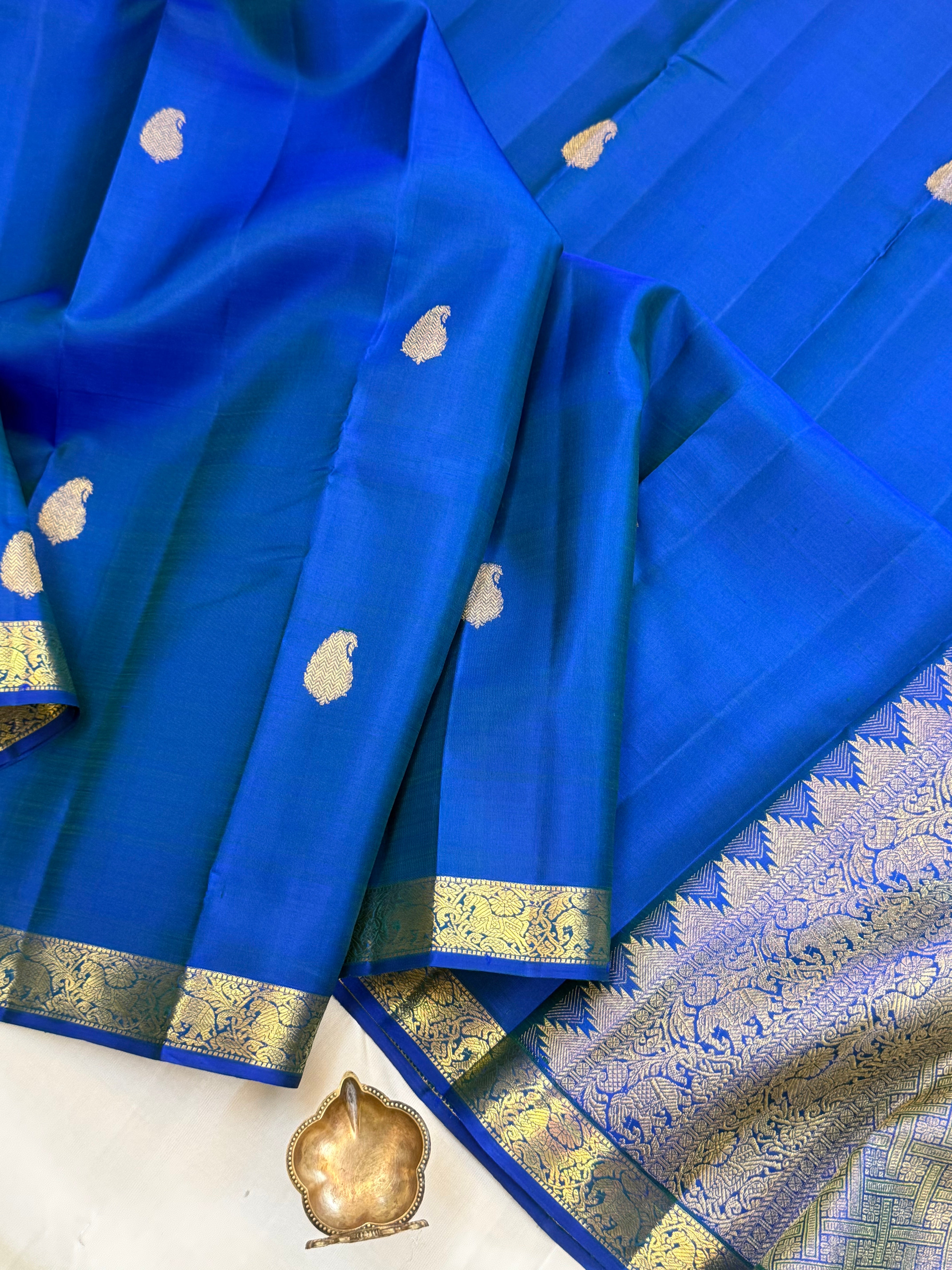 Ms blue 2g simple Kanjipuram silk CLSA11009