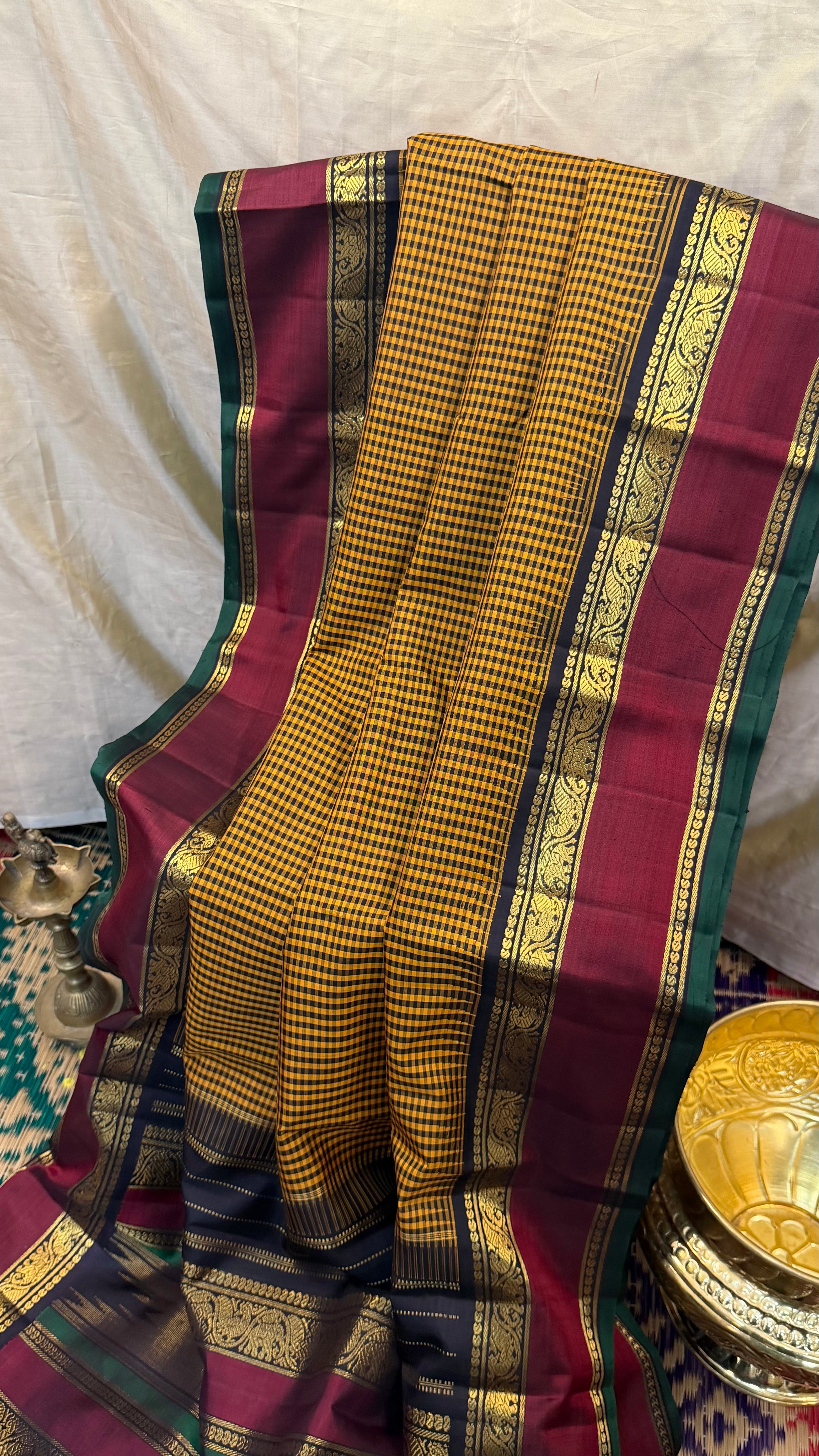 Vintage Kattam Korvai / Kanjipuram silk