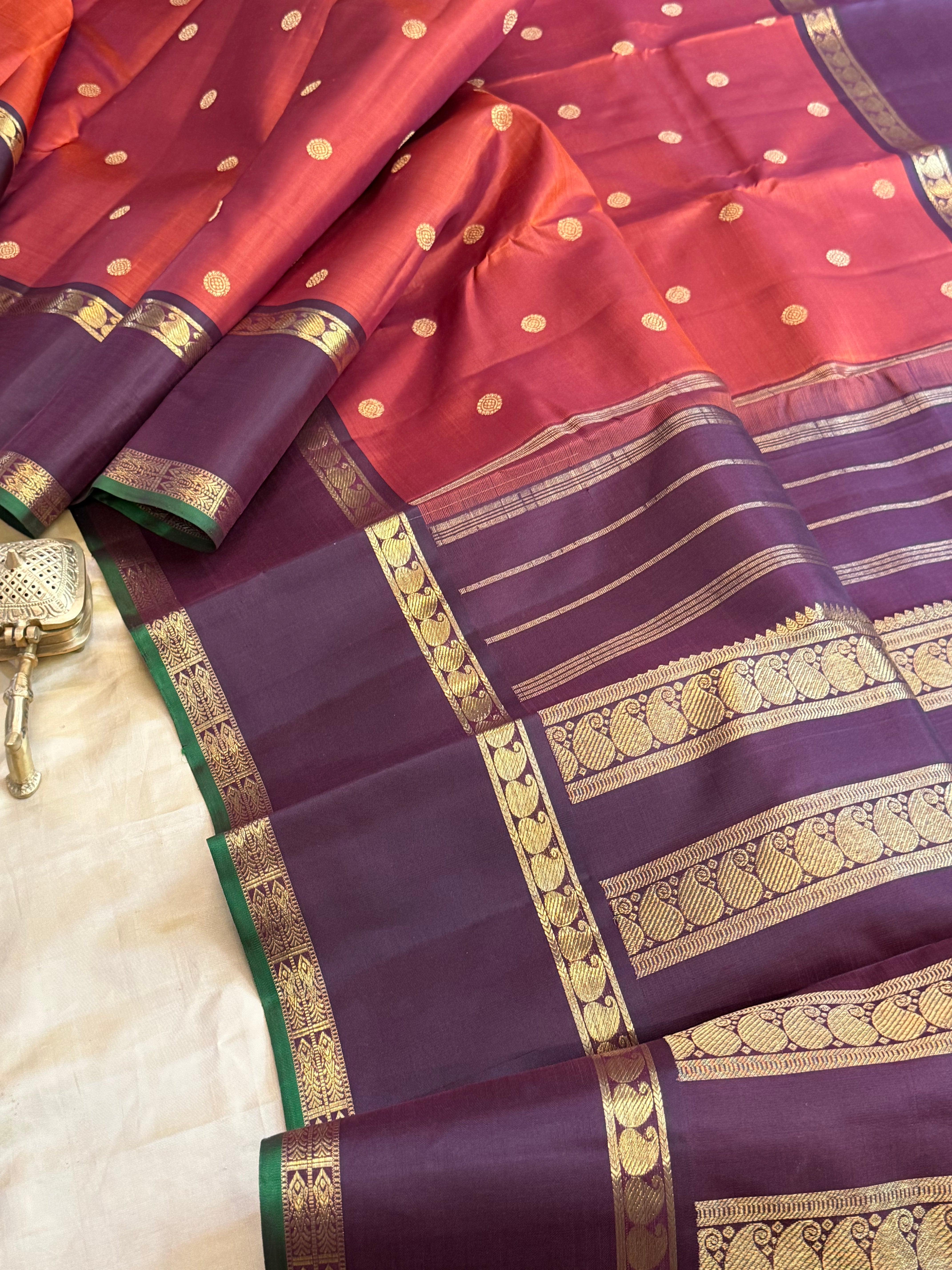 Permam : rust retta pet   / Kanjipuram silk CL7682