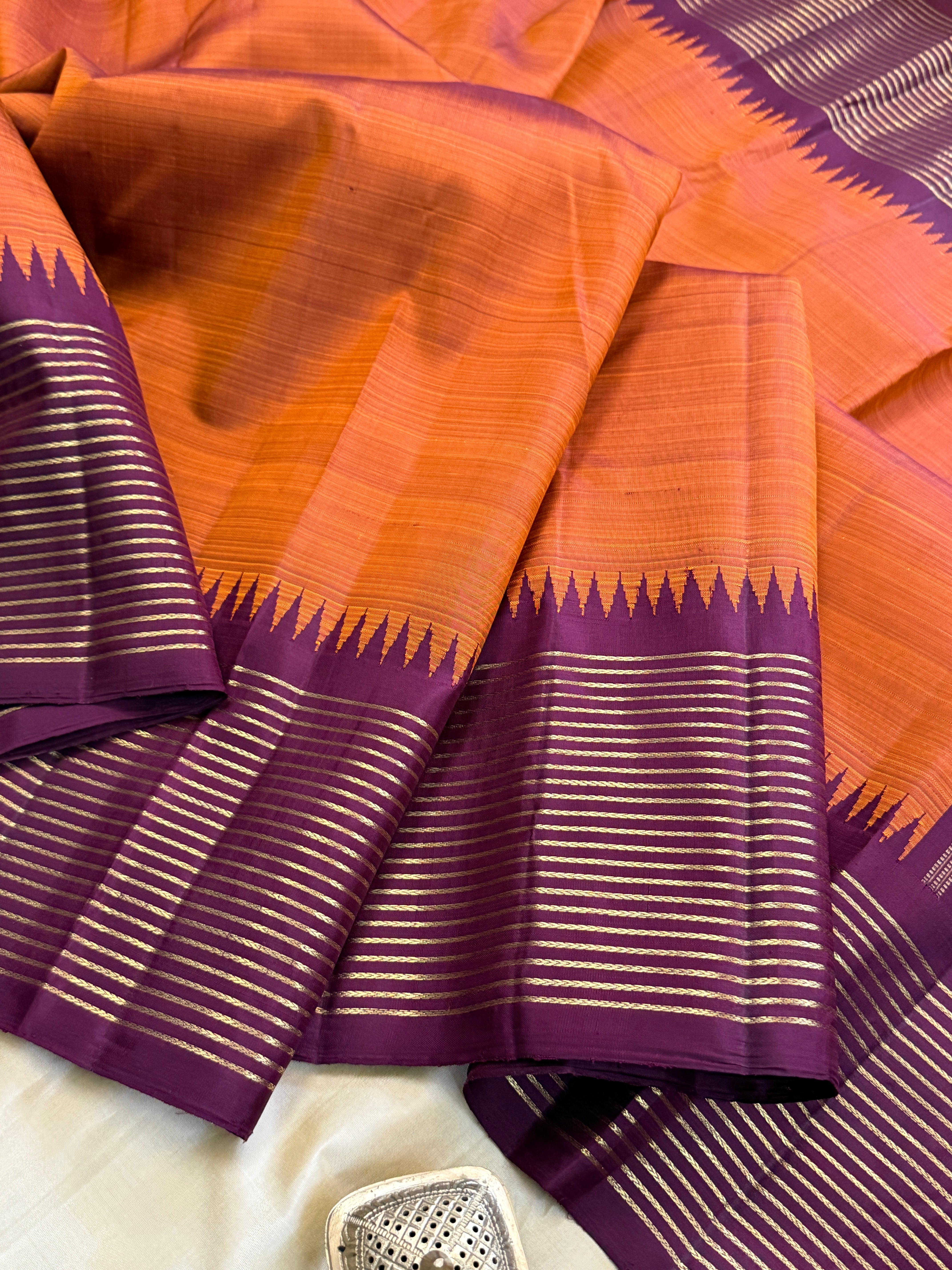 Vintage Korvai / kanjipuram silk sarees clsa 11598