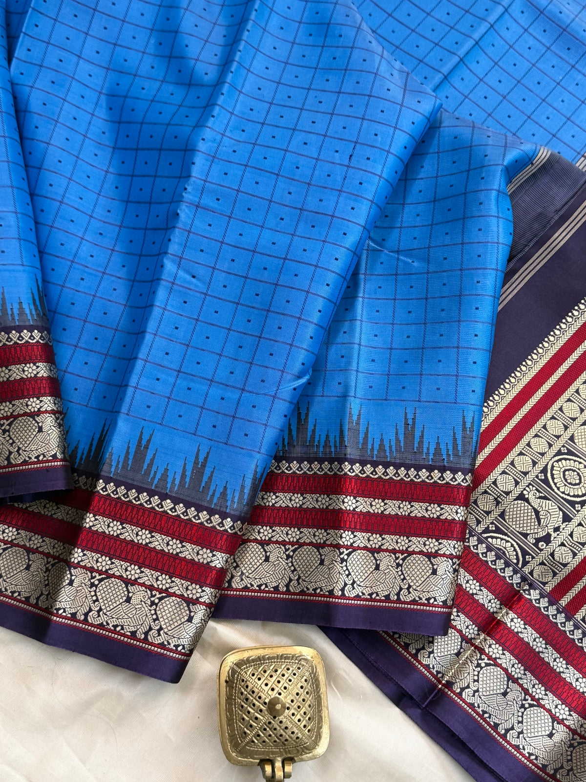 Rama blue kattam butta / Special edition kanjipuram silk